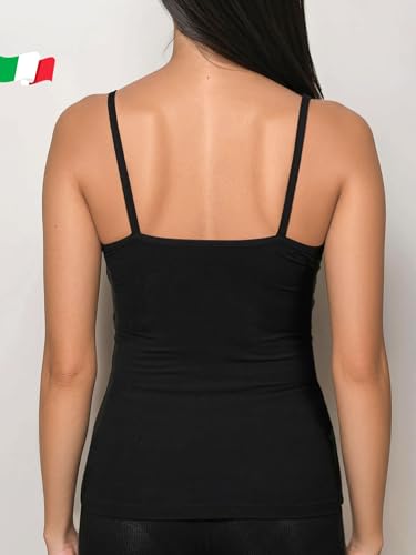 EGI 1133 canotta donna scollo a V micromodal