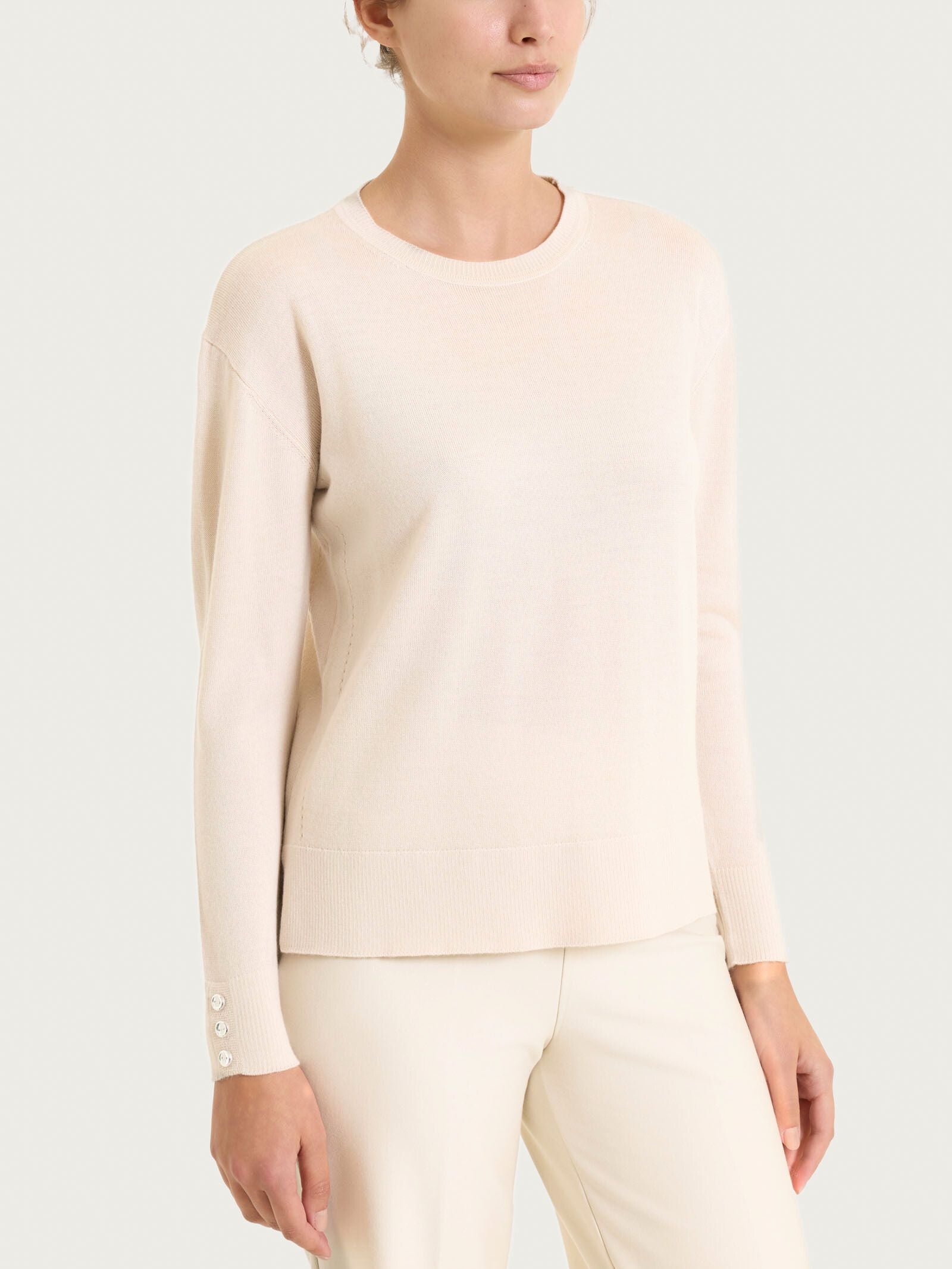 Ragno Merino Soft Maglia Girocollo Lana Avorio