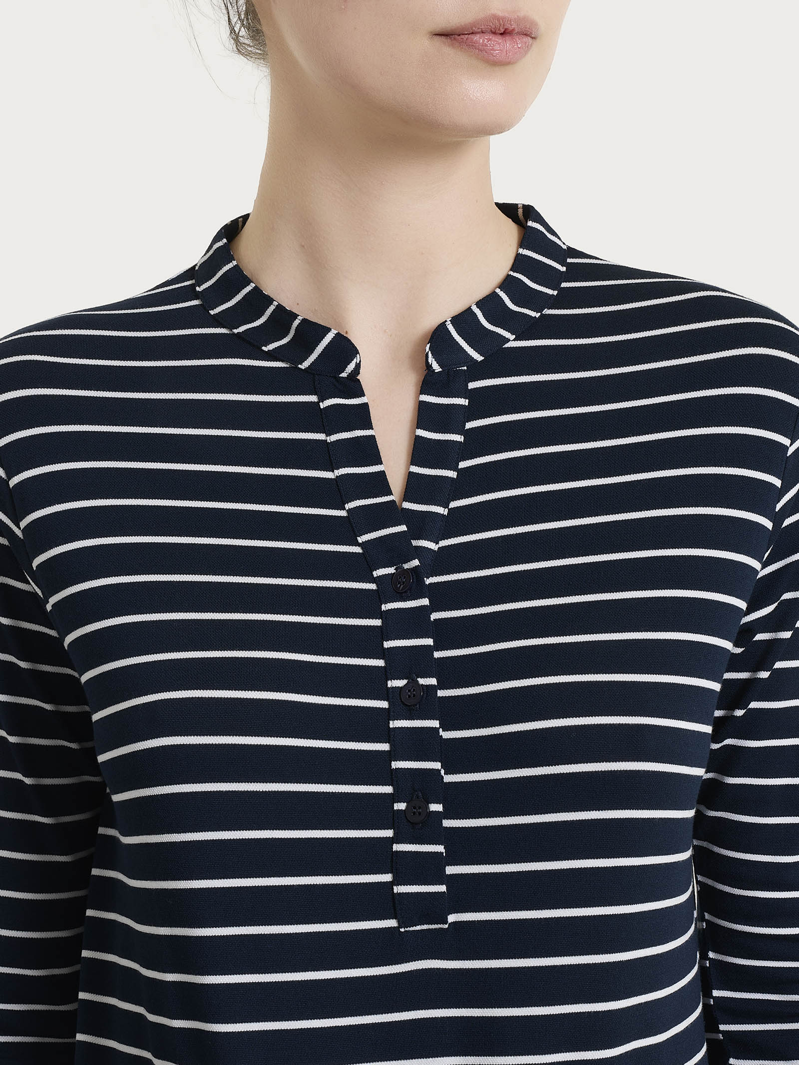 Ragno Summer Light serafino maglietta righe Fant.Bleu fresca