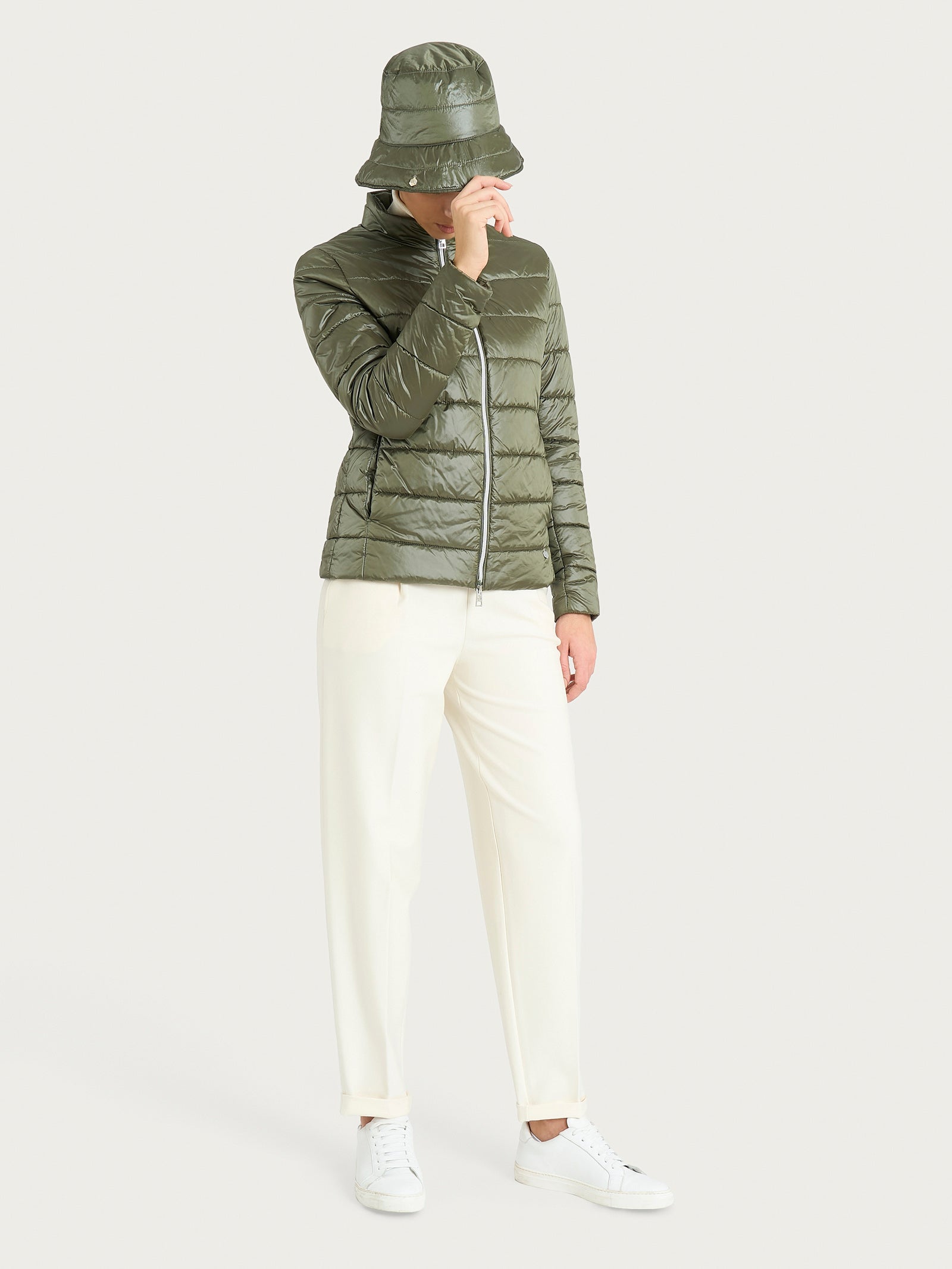 Ragno Comfort cappello bucket donna verde imbottito lana