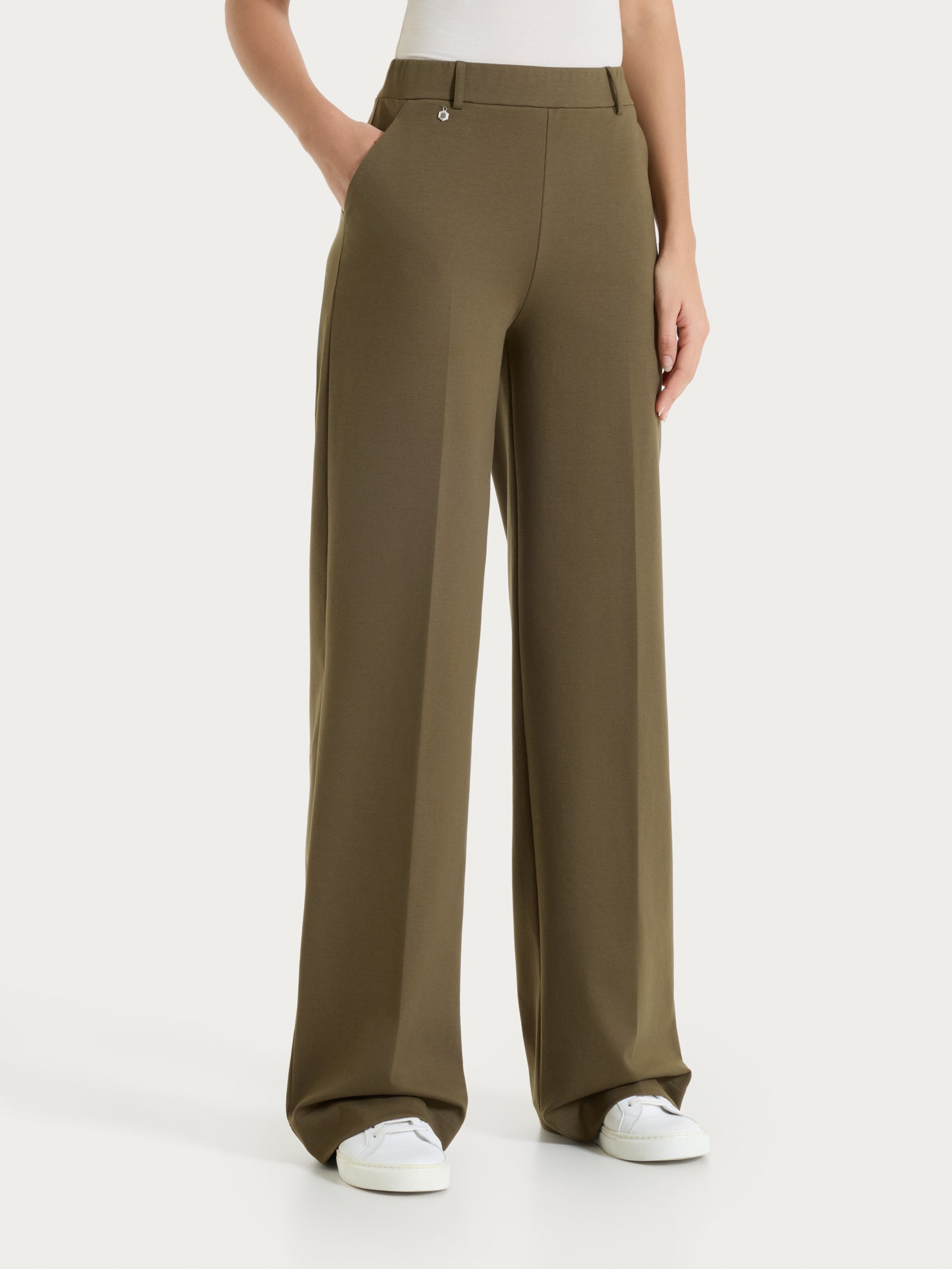 Ragno Perfetta Revolution palazzo pantalone Dark Olive leggero