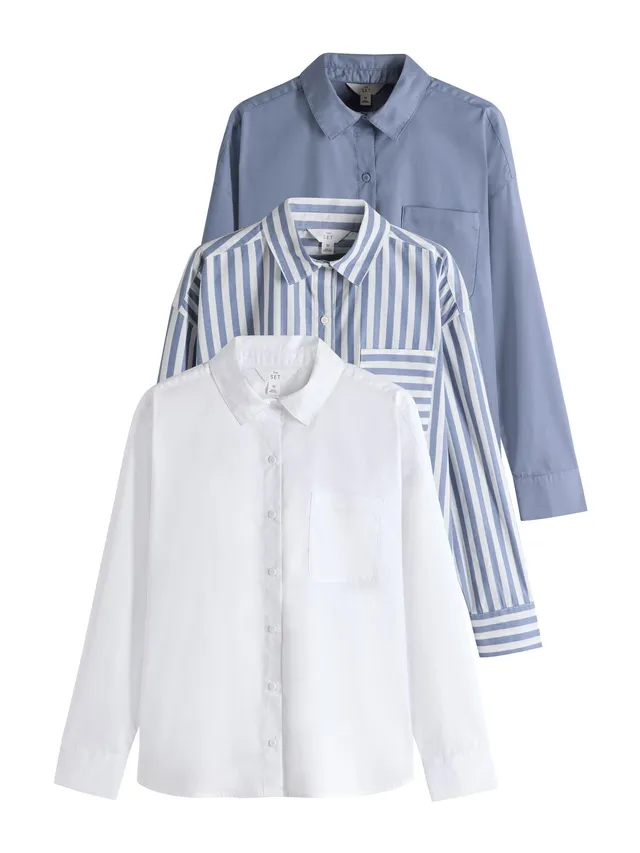 Geo Next The Set camicia popeline cotone donna confezione 3