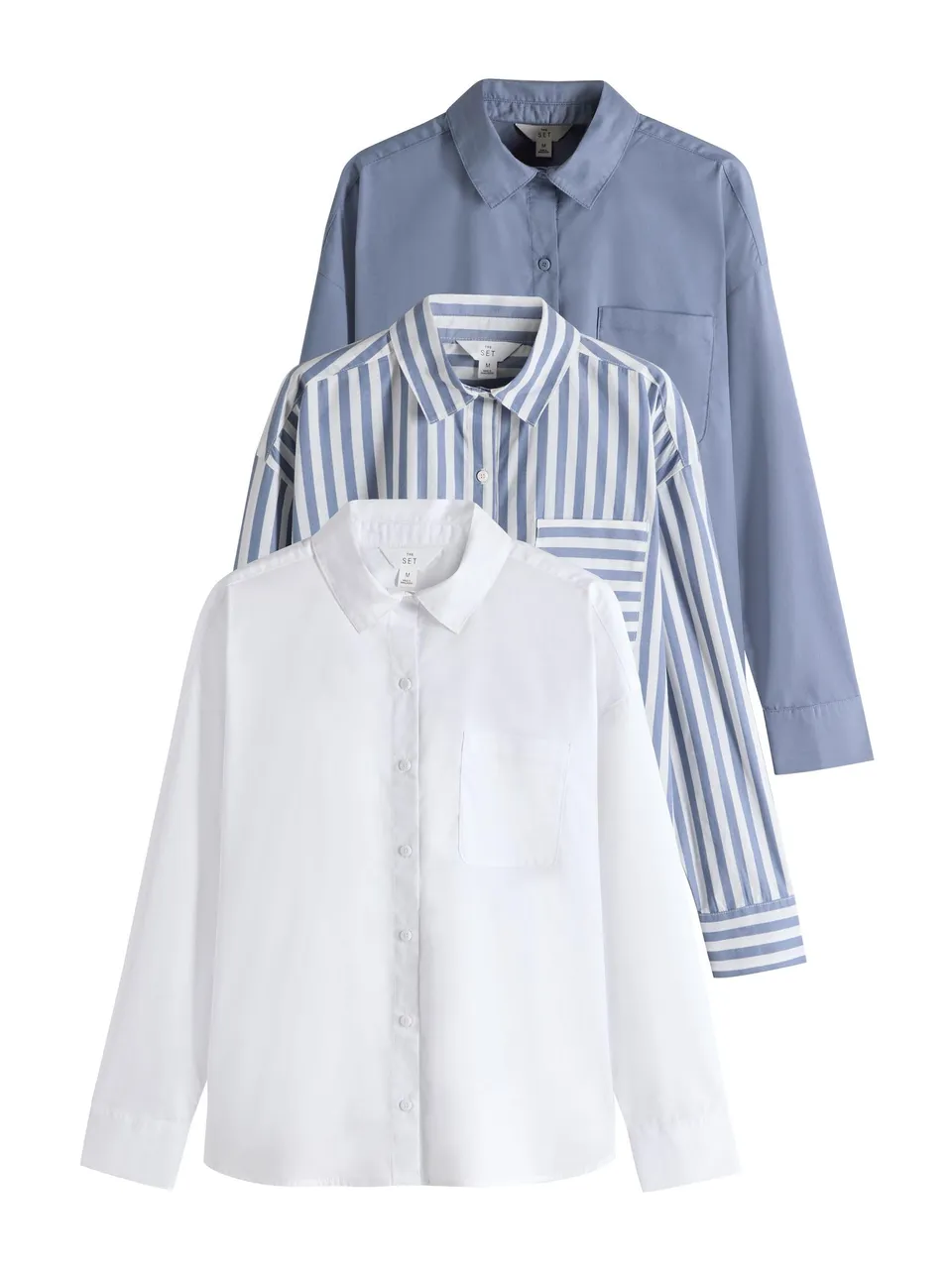Geo Next The Set camicia popeline cotone donna confezione 3