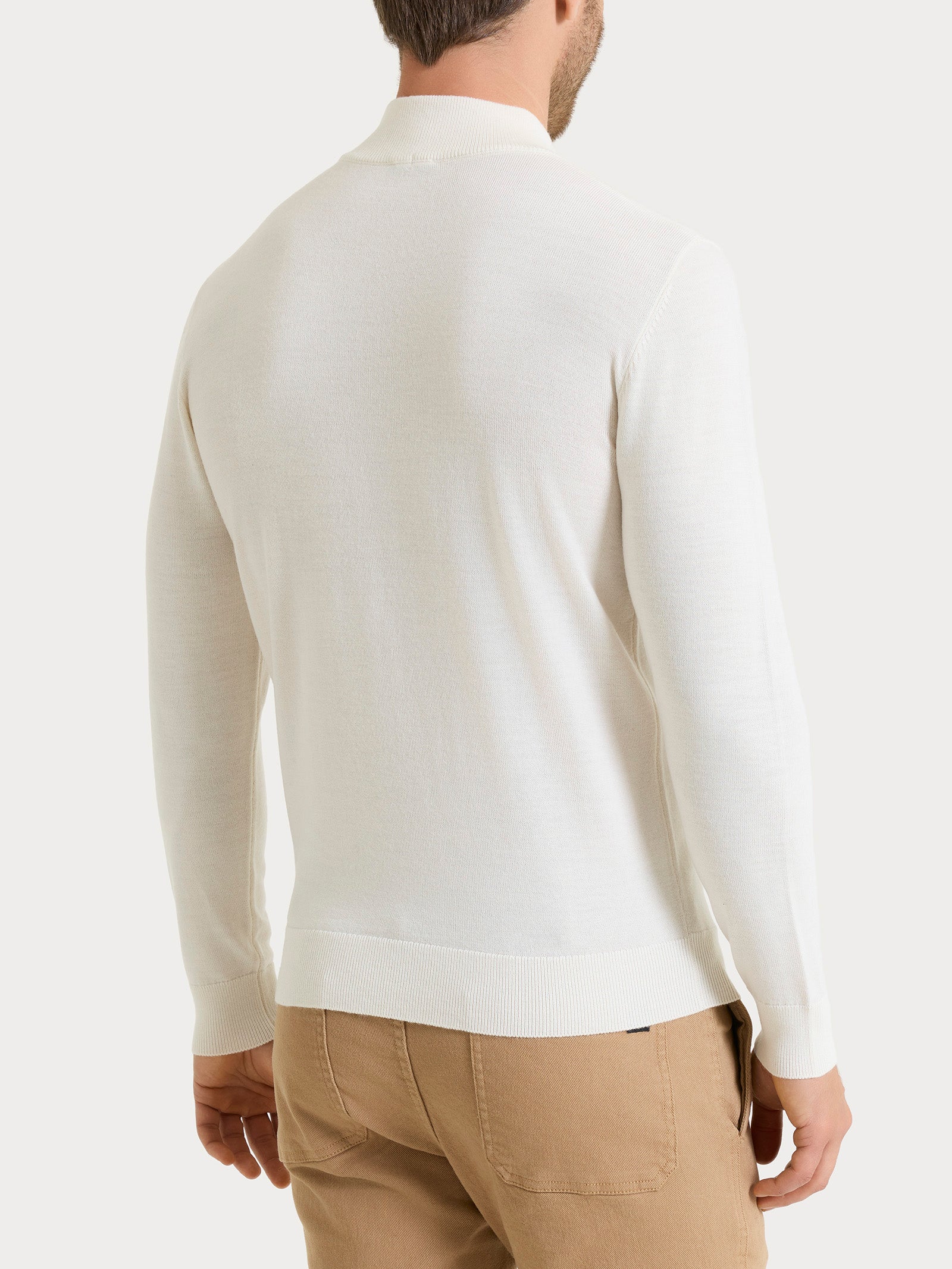Ragno Lupetto Uomo Avorio Merino Soft Pura Lana