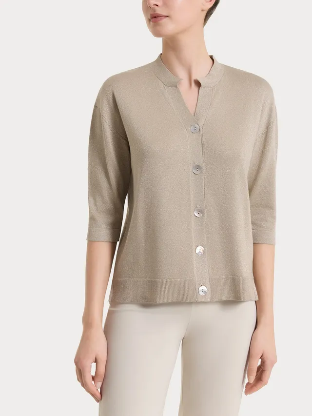 Ragno Summertime cardigan Crockery lurex manica 3/4