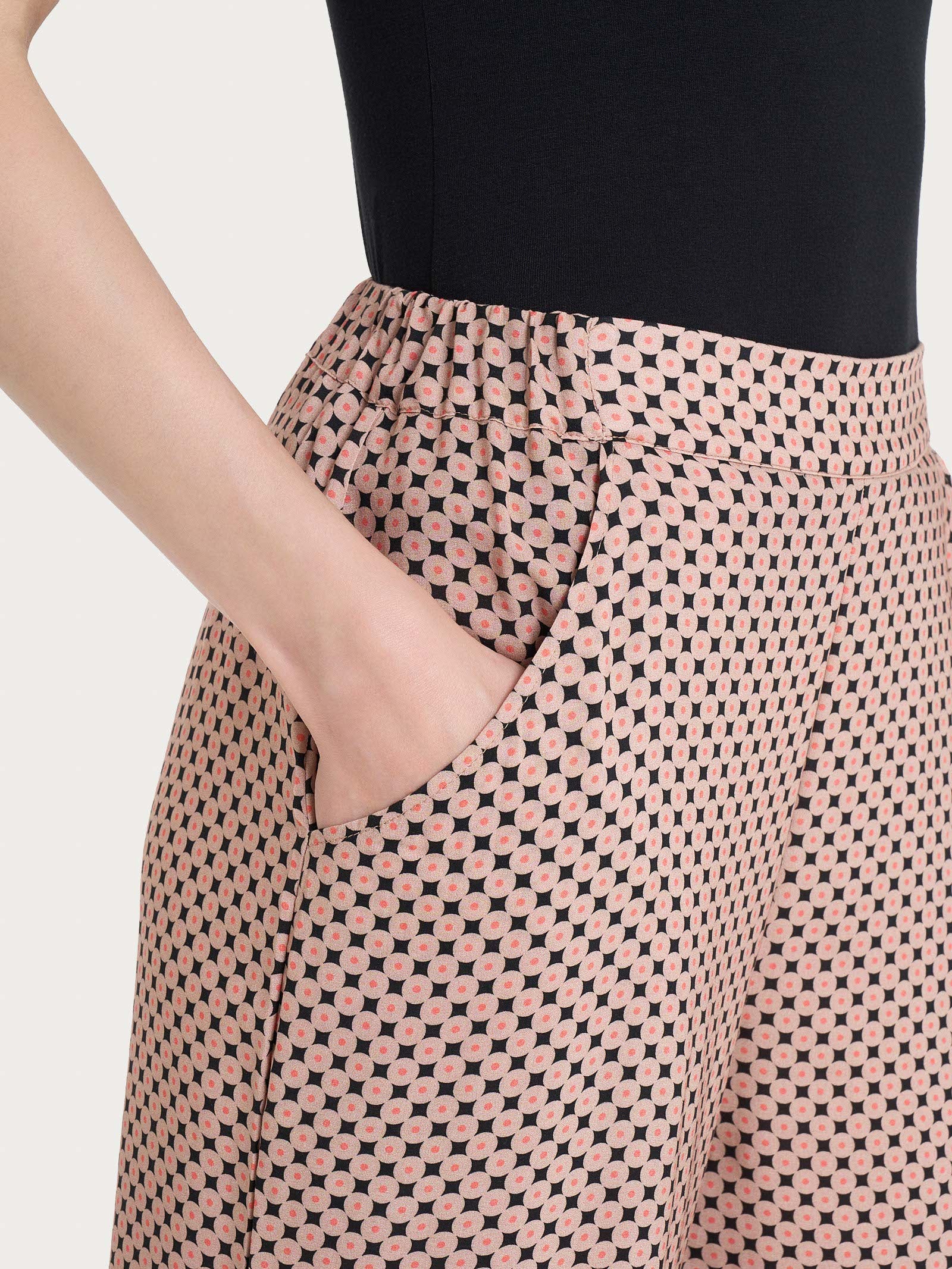 Ragno Ecoseta pantalone ampio fant.nero viscosa
