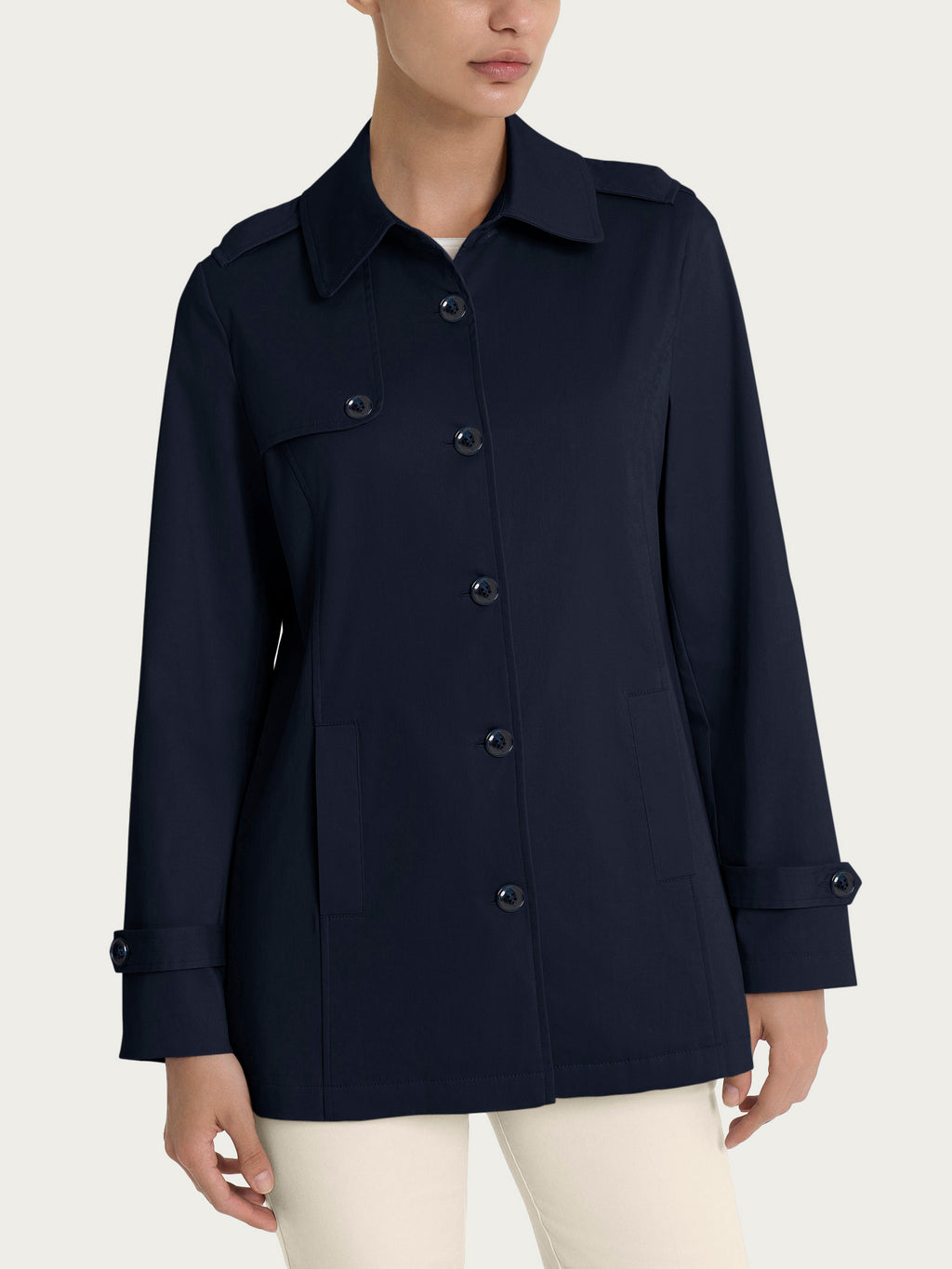 Ragno Satin Power trench donna Bleu idrorepellente