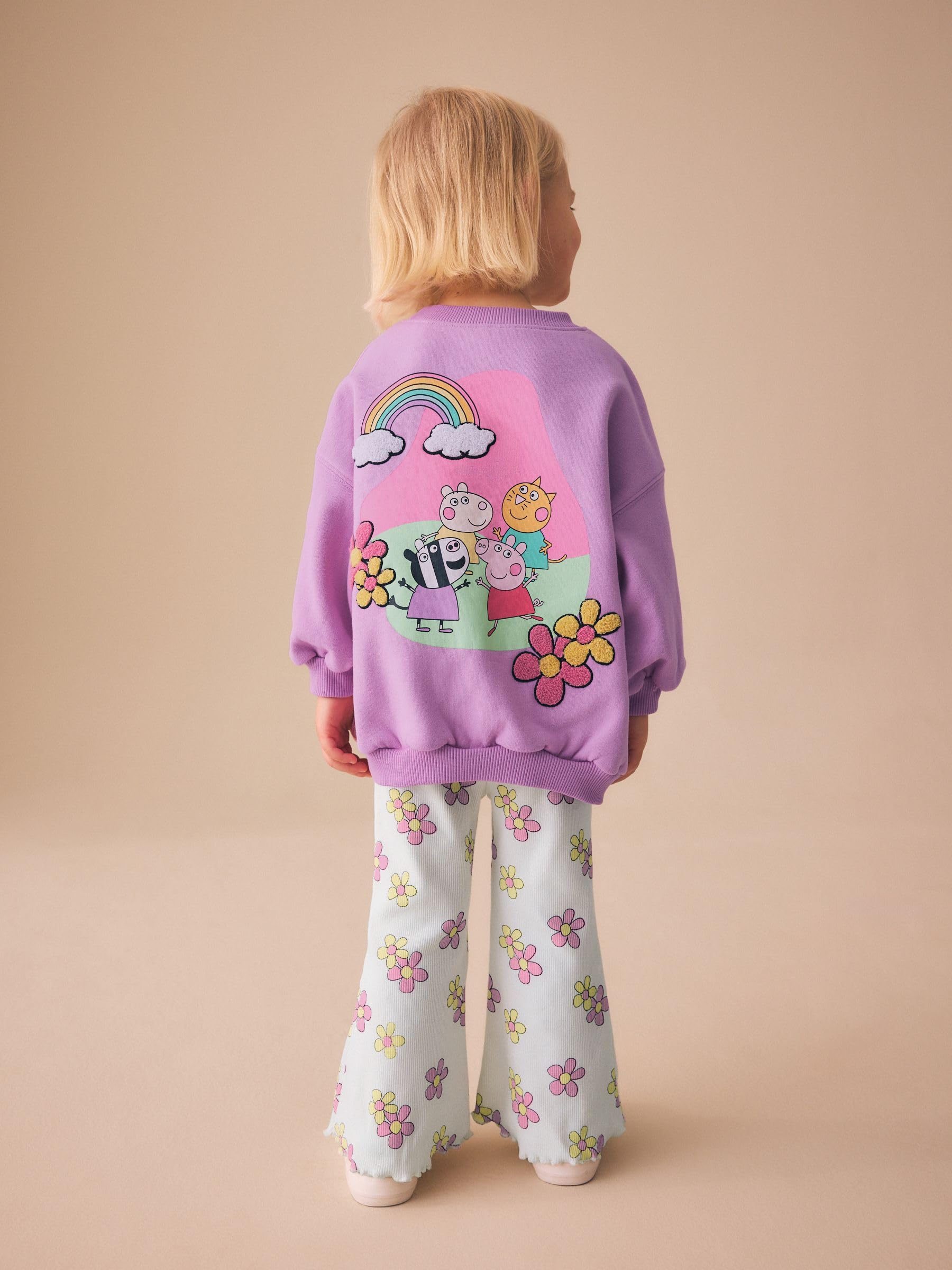 Next completo felpa leggings bambina 92-98 2 pezzi