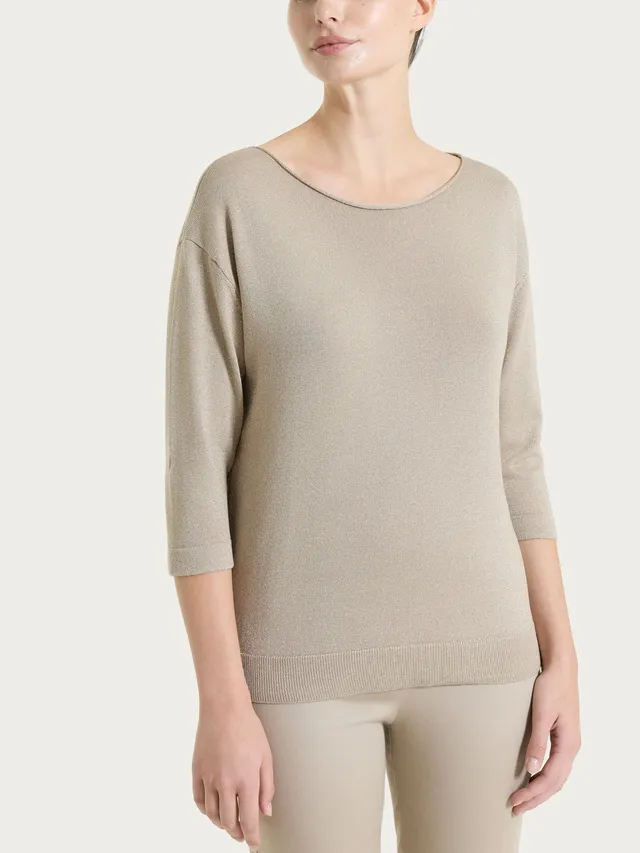 Ragno Summertime maglia barchetta lurex marrone
