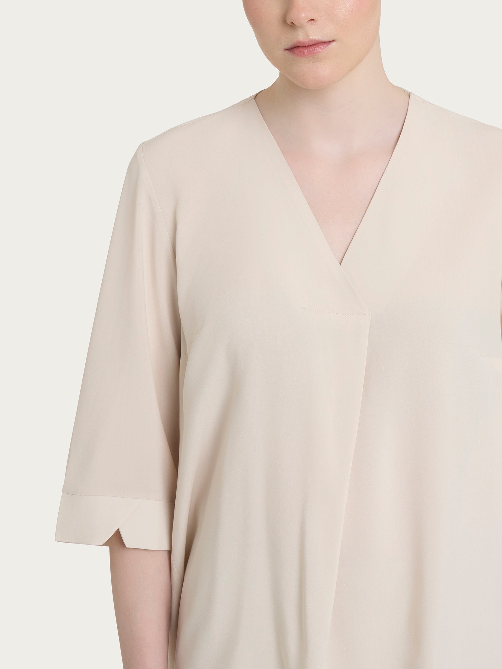 Ragno Ecoseta blusa scollo V manica 3/4 champignon