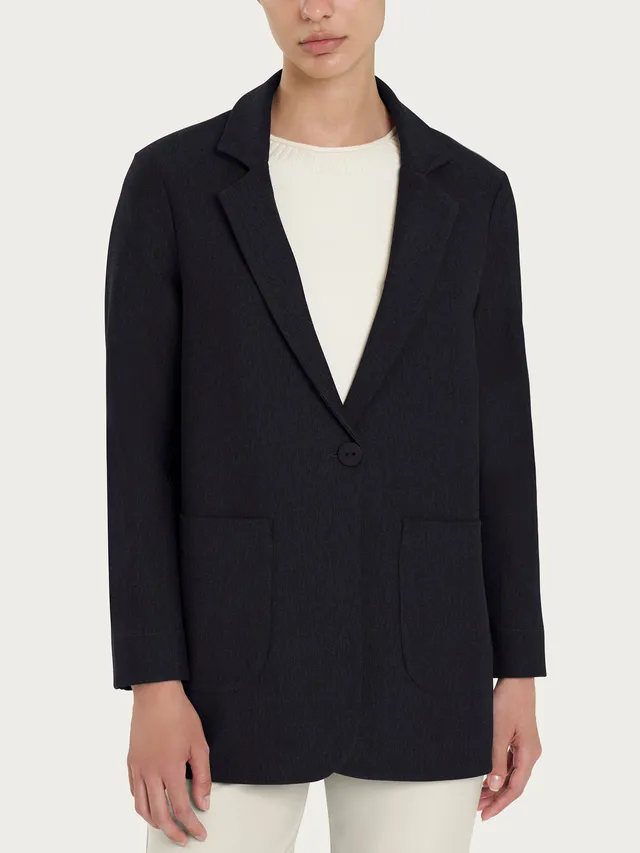 Ragno Compact blazer destrutturato nero caldo invernale