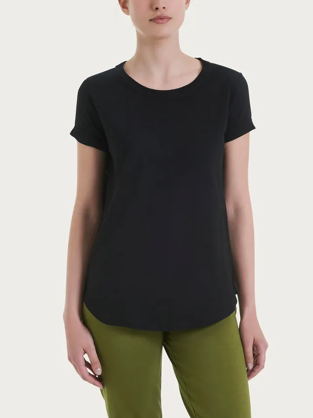 Ragno Puro Cotone T-shirt Slub t-shirt Black cotone