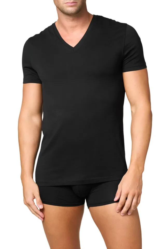 Goldenpoint T-Shirt Uomo Scollo V Cotone Supima Taglia L