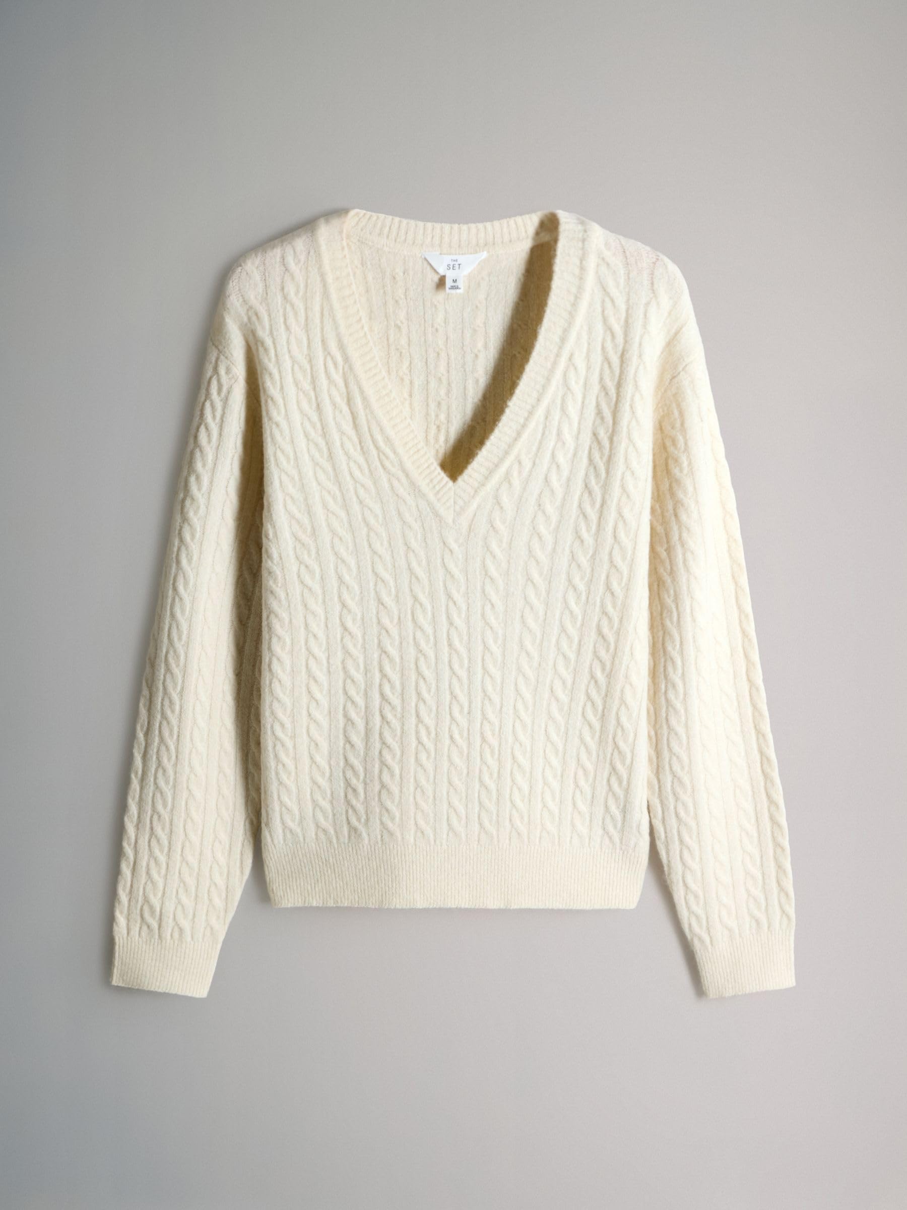 Geo Next The Set Maglioni a Trecce Scollo a V donna x2 lana
