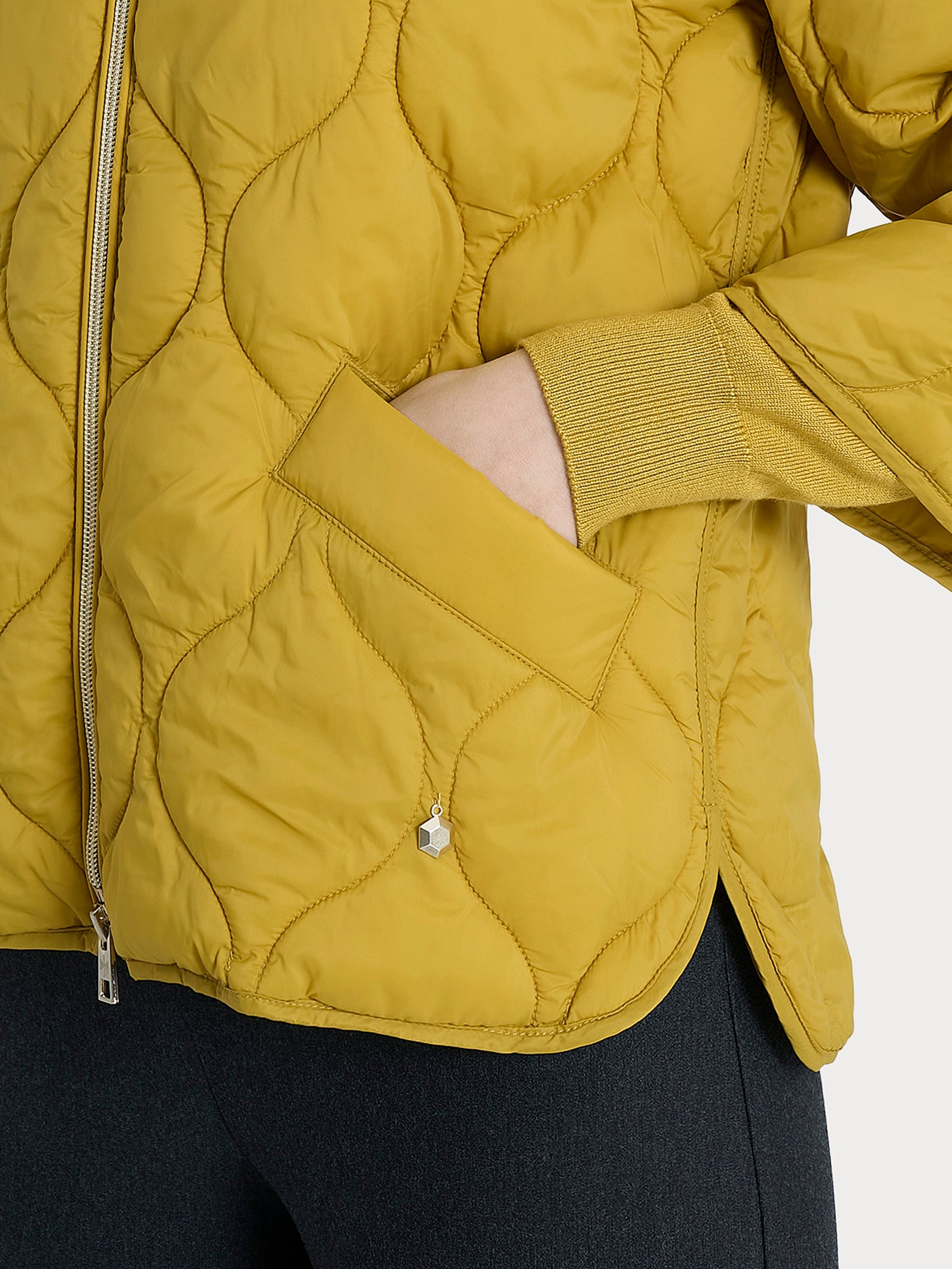 Ragno Onion Quilt Piumino Manica 3/4 Oil Yellow
