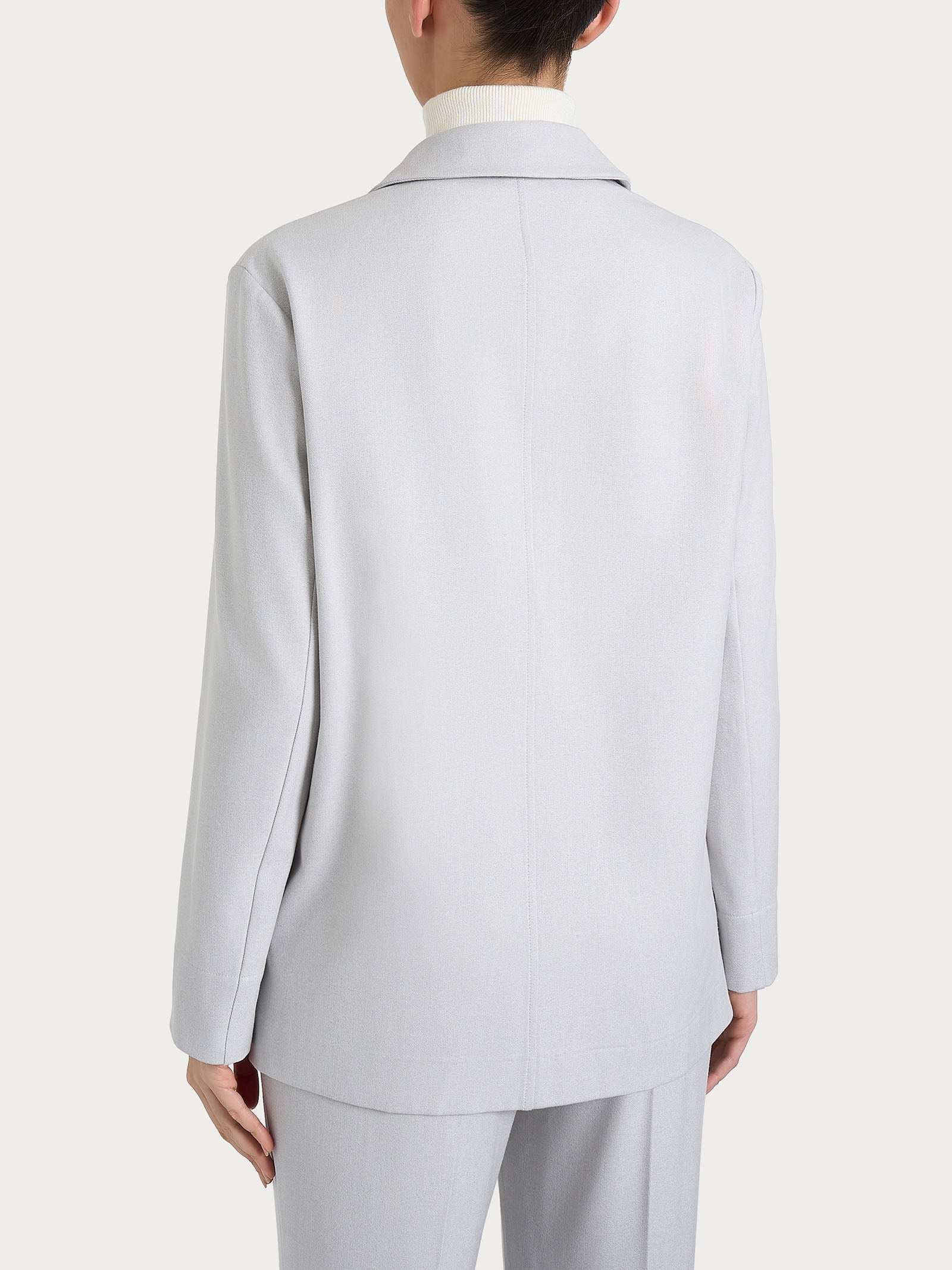Ragno Compact Blazer Over Giacca Ghiaia Mel Flannel Twill
