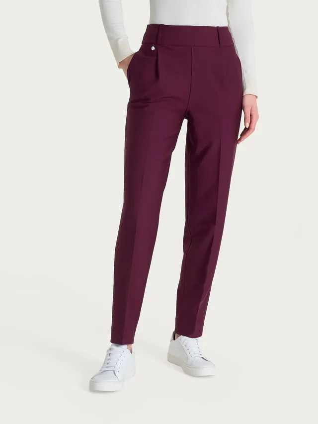 Ragno Compact Pantalone Carrot tasche pantalone viola Fig
