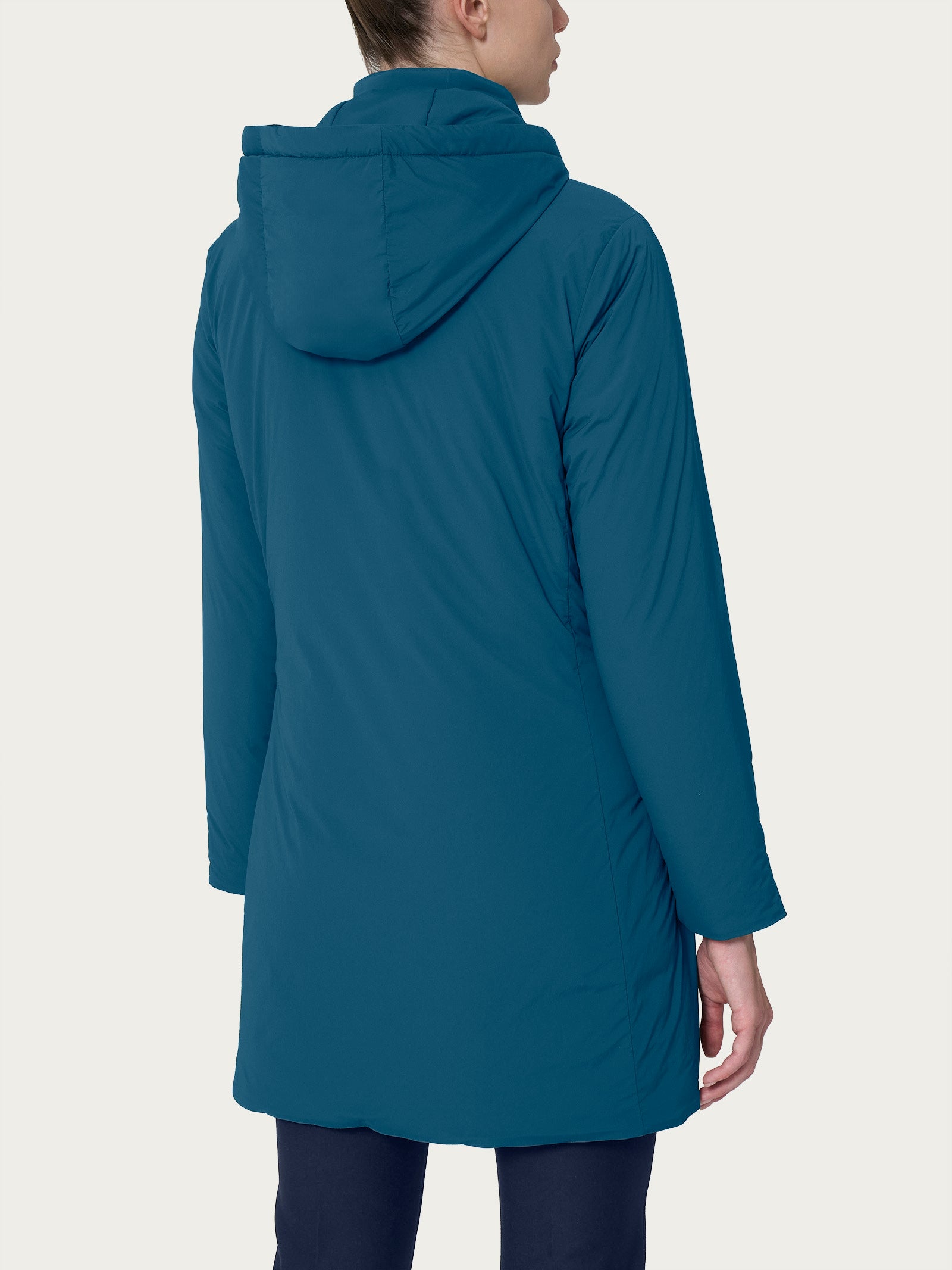 Ragno Comfort piumerino lungo lana Reflecting Pond blu