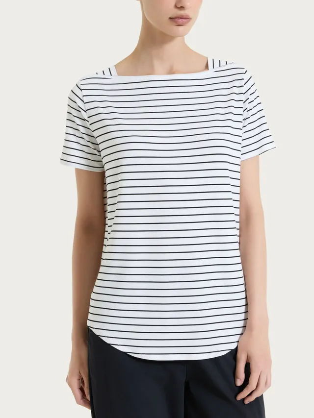 Ragno Summer Light maglietta righe Fant.Bianco barchetta