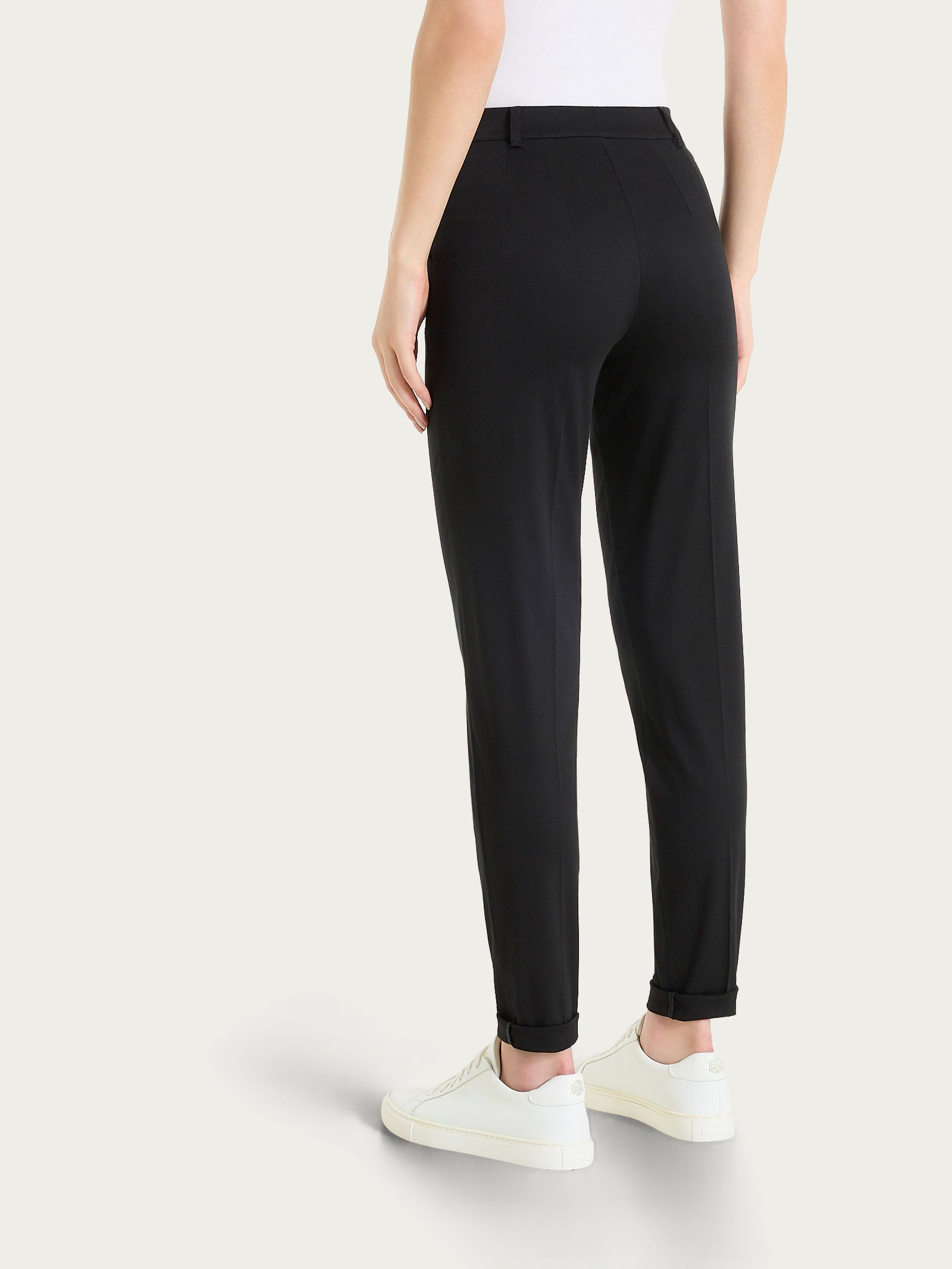 Ragno Satin Power Pantalone Chino Slim Nero elegante