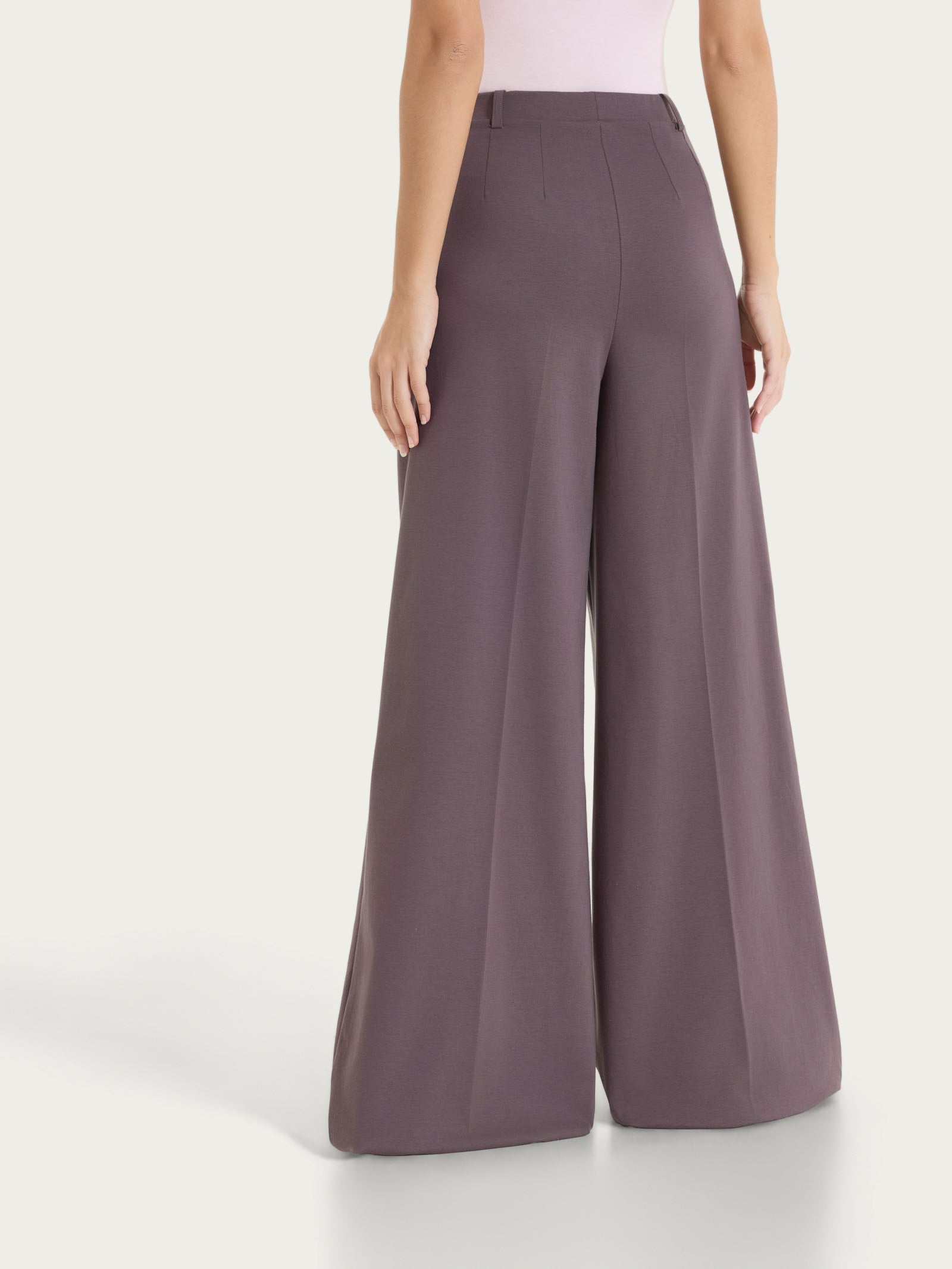 Ragno Compact Light pantalone palazzo plum truffle