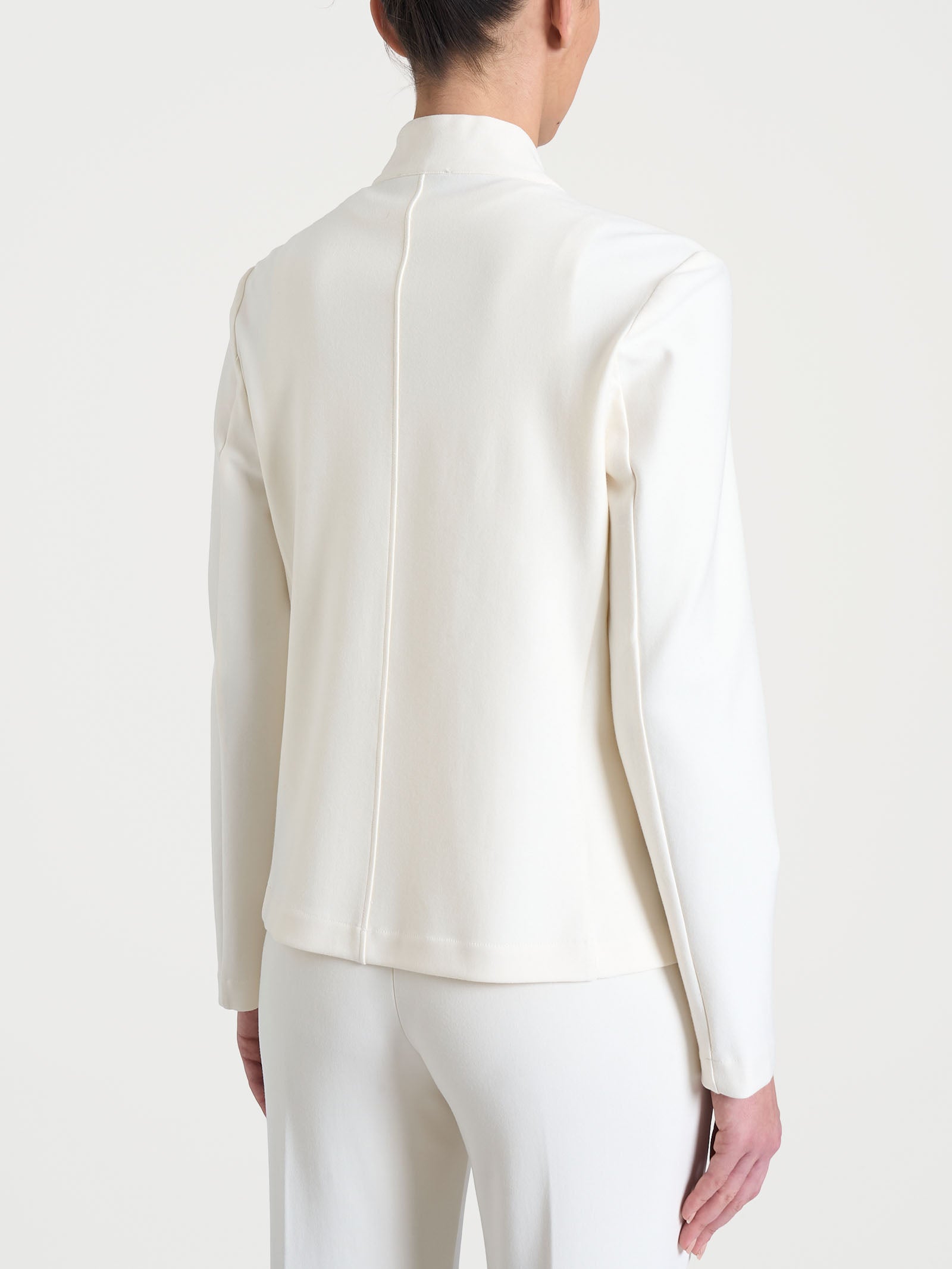 Ragno Compact blazer corto avorio due bottoni