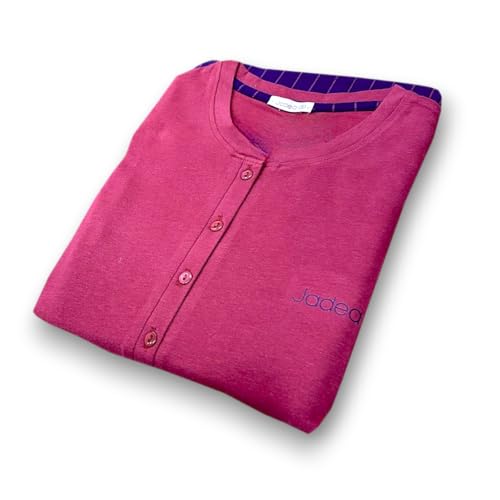 Lady C pigiama donna cotone caldo amarena XL con bottoni