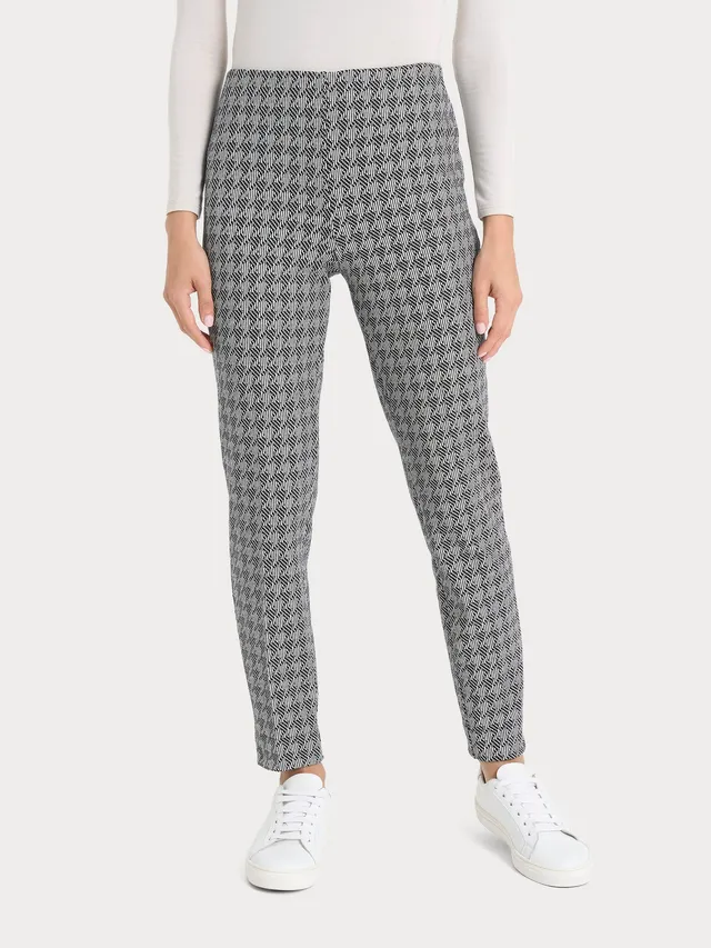 Ragno Eco Jacquard Pantalone Sigaretta Pied de Poule Fant.Nero skinny