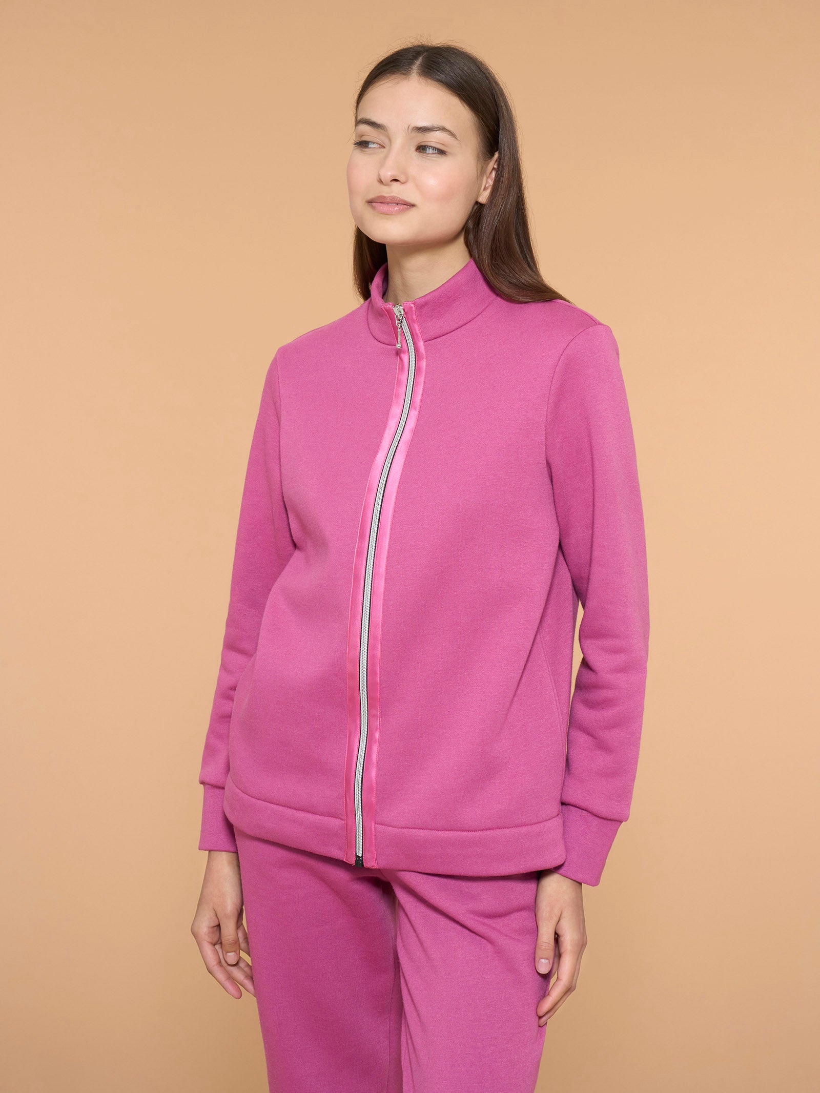 Ragno Comfort Tuta Felpata Collo Alto Red Violet Cotone