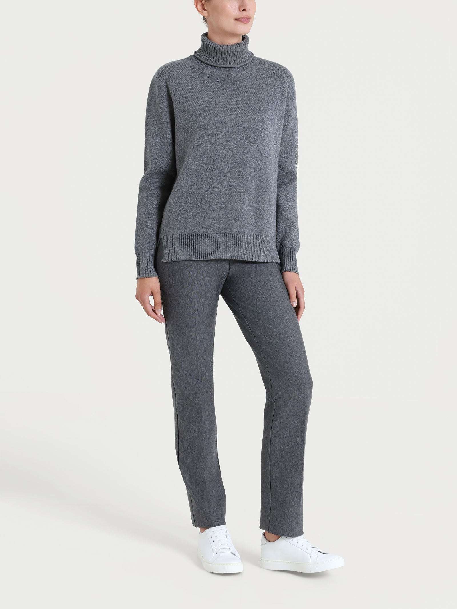 Ragno Super Soft Dolcevita Donna Ferro Mel asimmetrico boxy