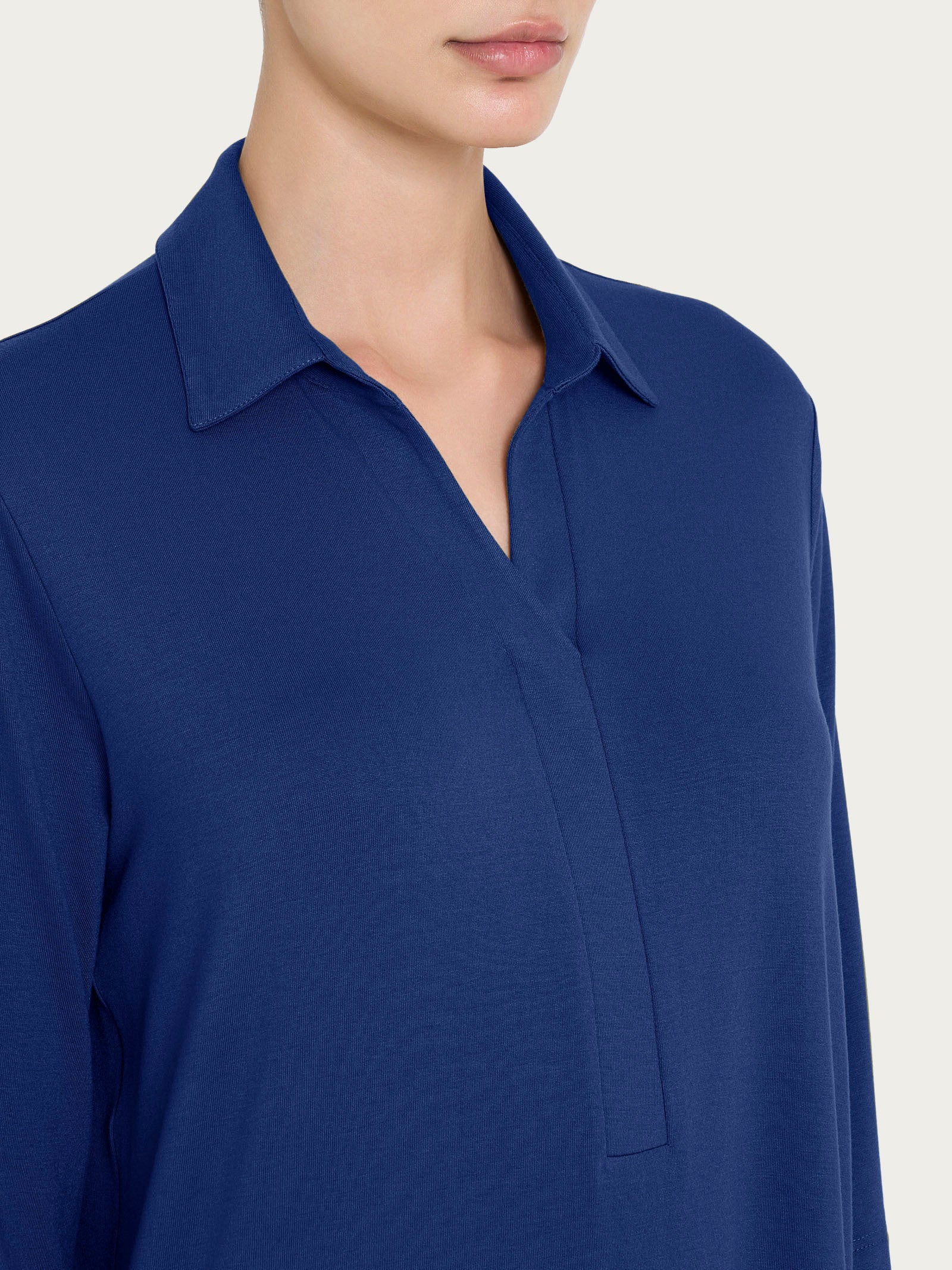 Ragno Viscosa Summer polo 3/4 blueberry viscosa