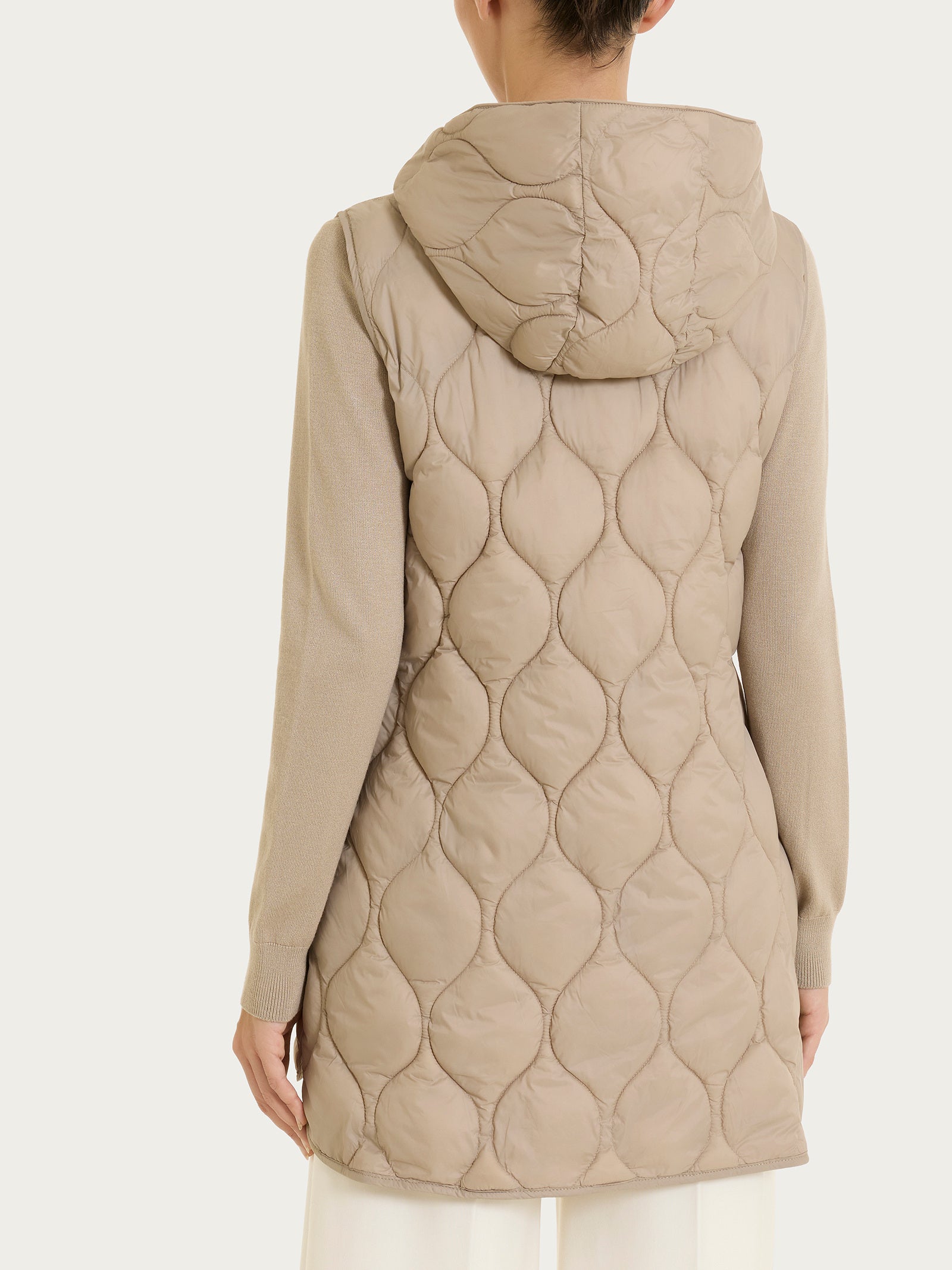 Ragno Onion Quilt piumino smanicato Glace con cappuccio
