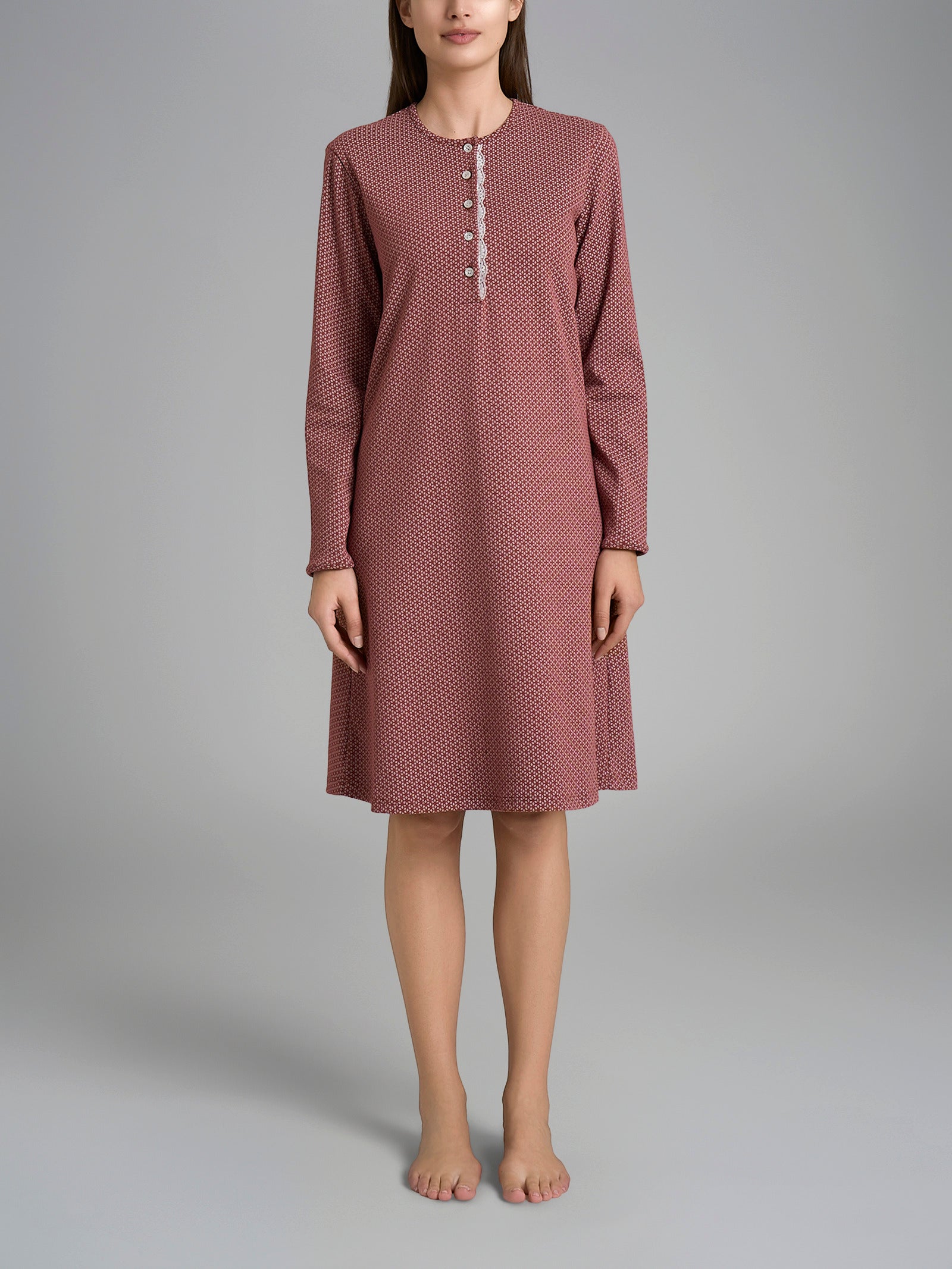 Ragno Sweet Emotion camicia notte pizzo henna cotone