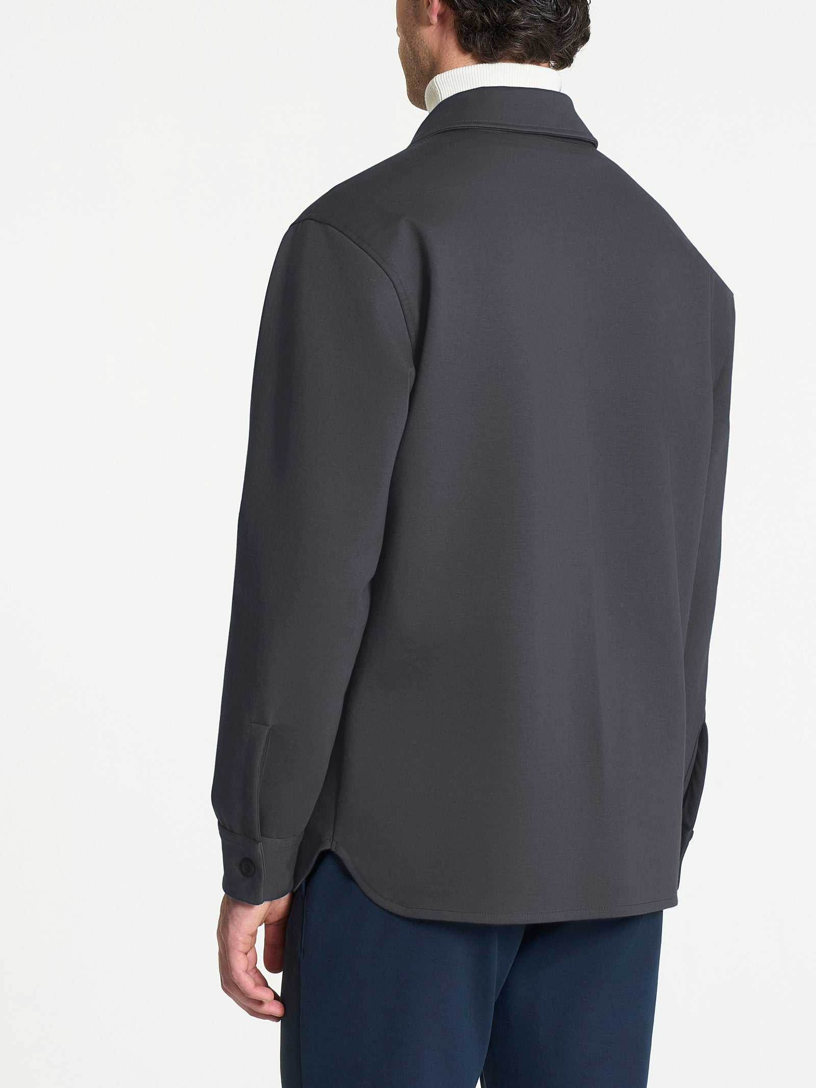 Ragno Cotton Compact shacket cotone grigio utility