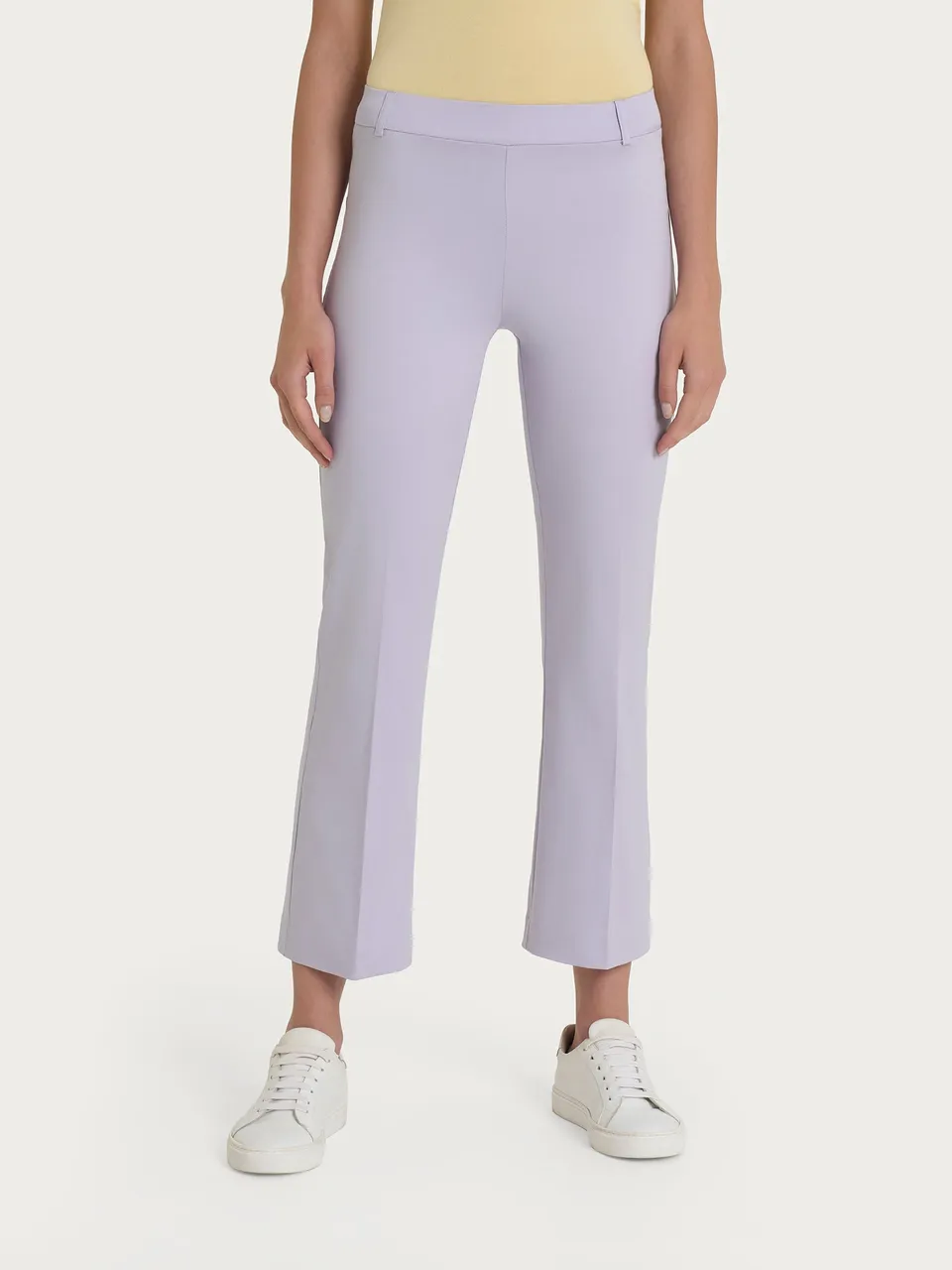 Ragno Satin Power pantalone flare thistle cropped alla caviglia