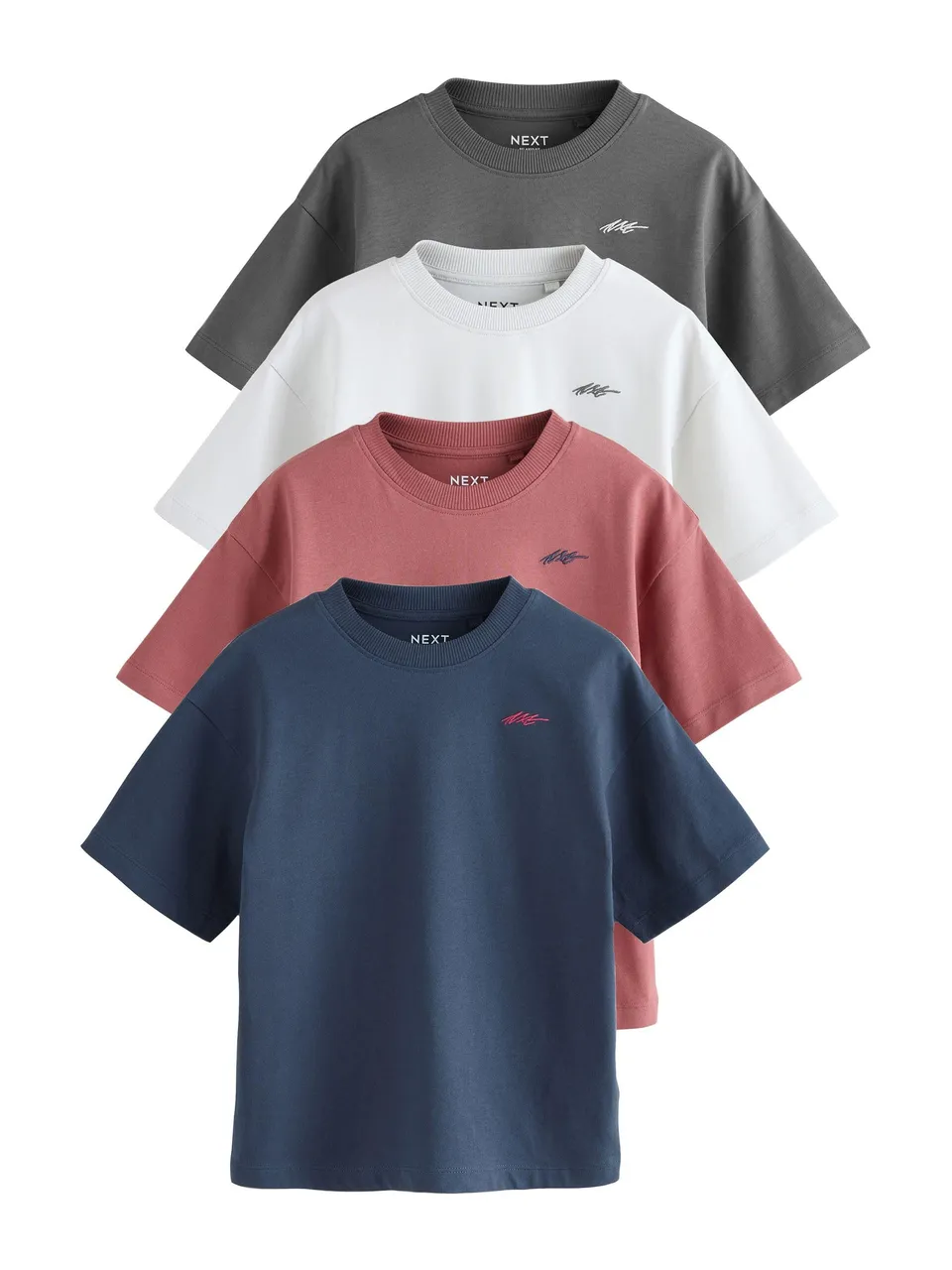 Geo Next t-shirt ragazzo logo petto 4 pezzi