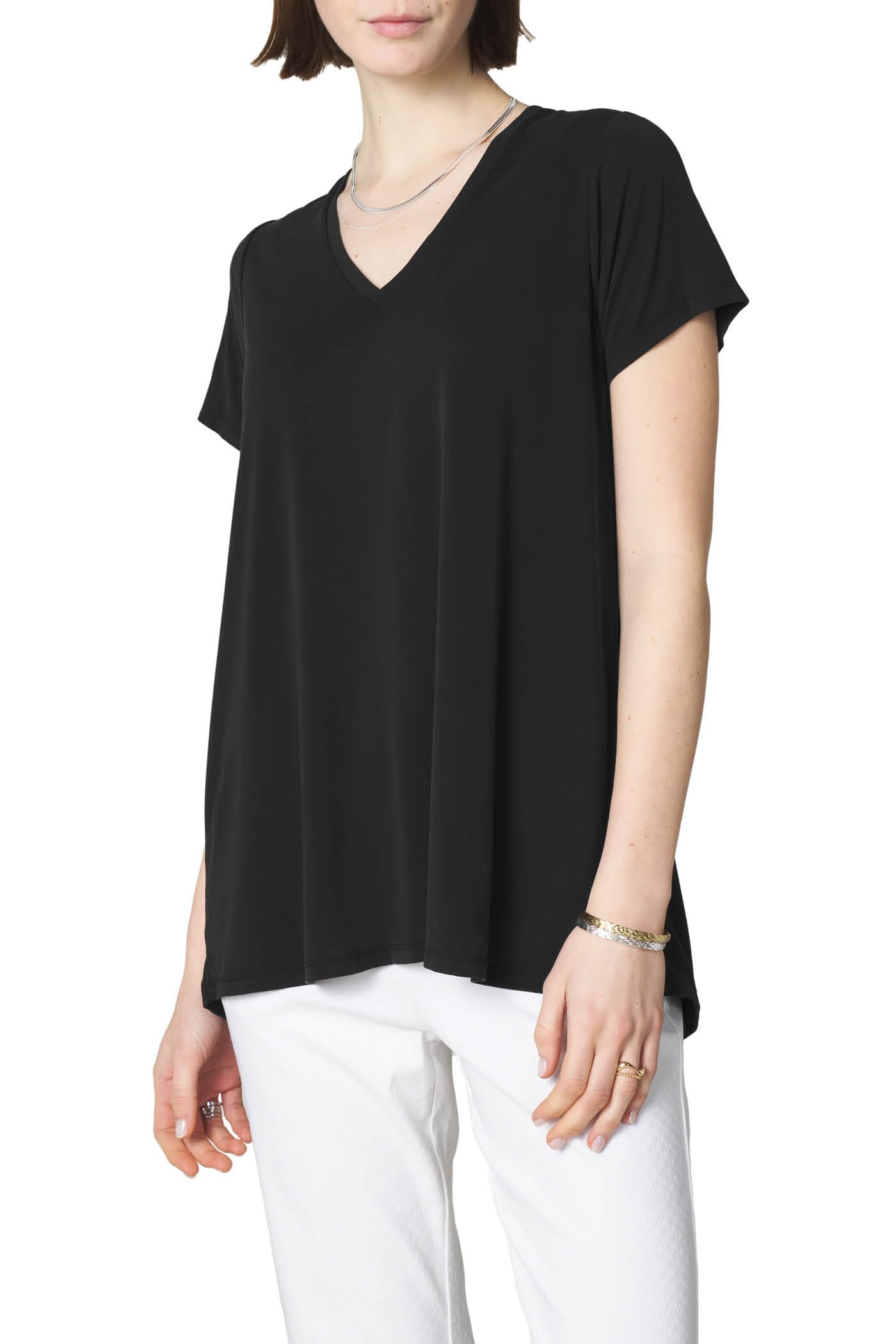 Goldenpoint maglia scollo V manica corta over misto modal