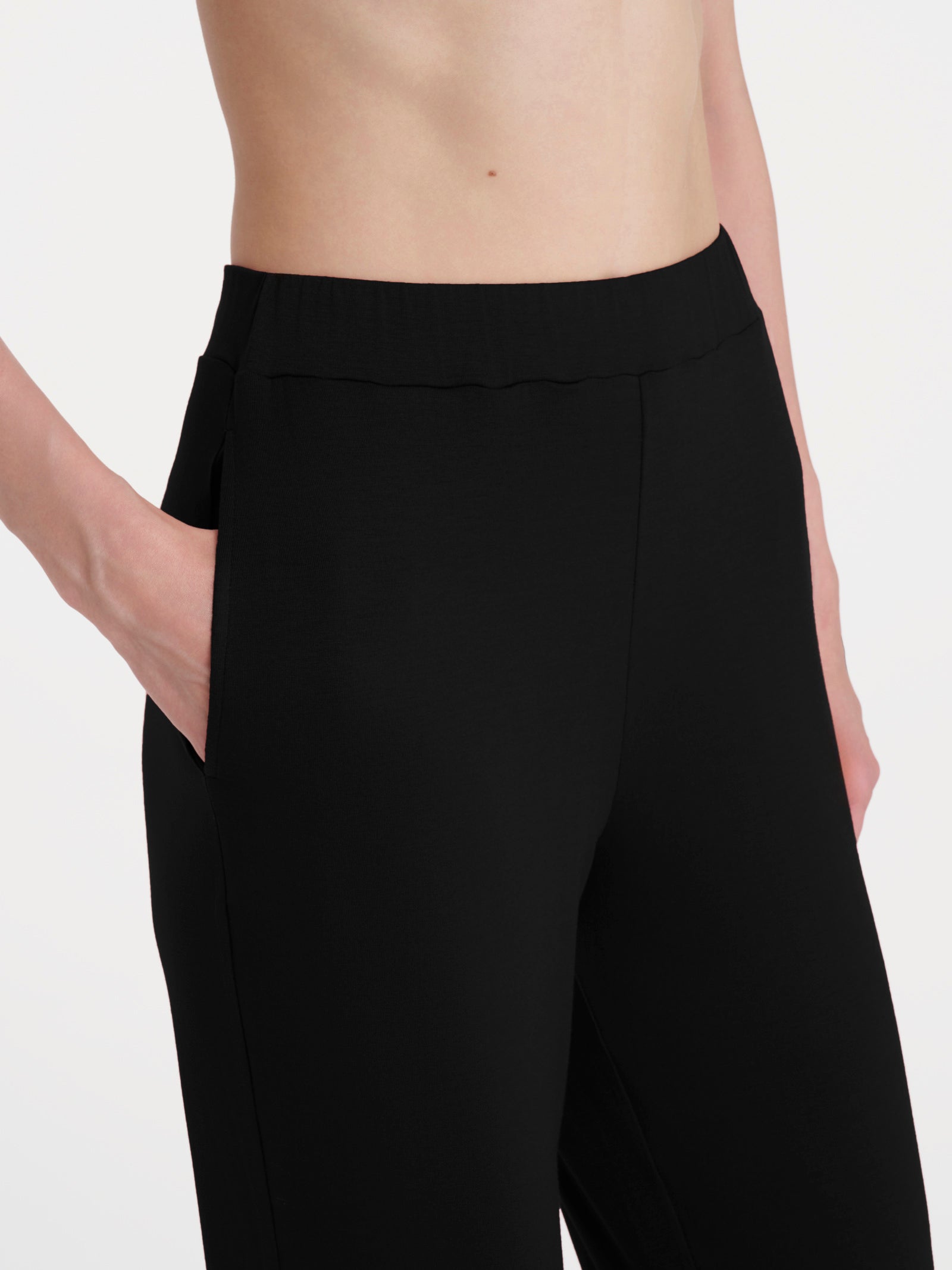 Ragno Viscosa Summer Pantalone Capri Nero tasche