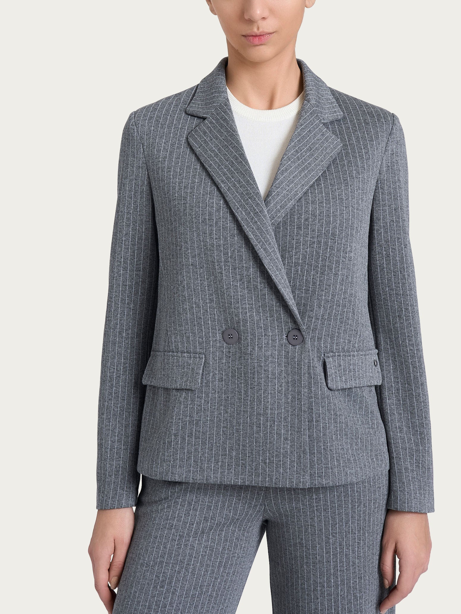 Ragno SL blazer gessato doppio petto Ardesia Eco Jacquard