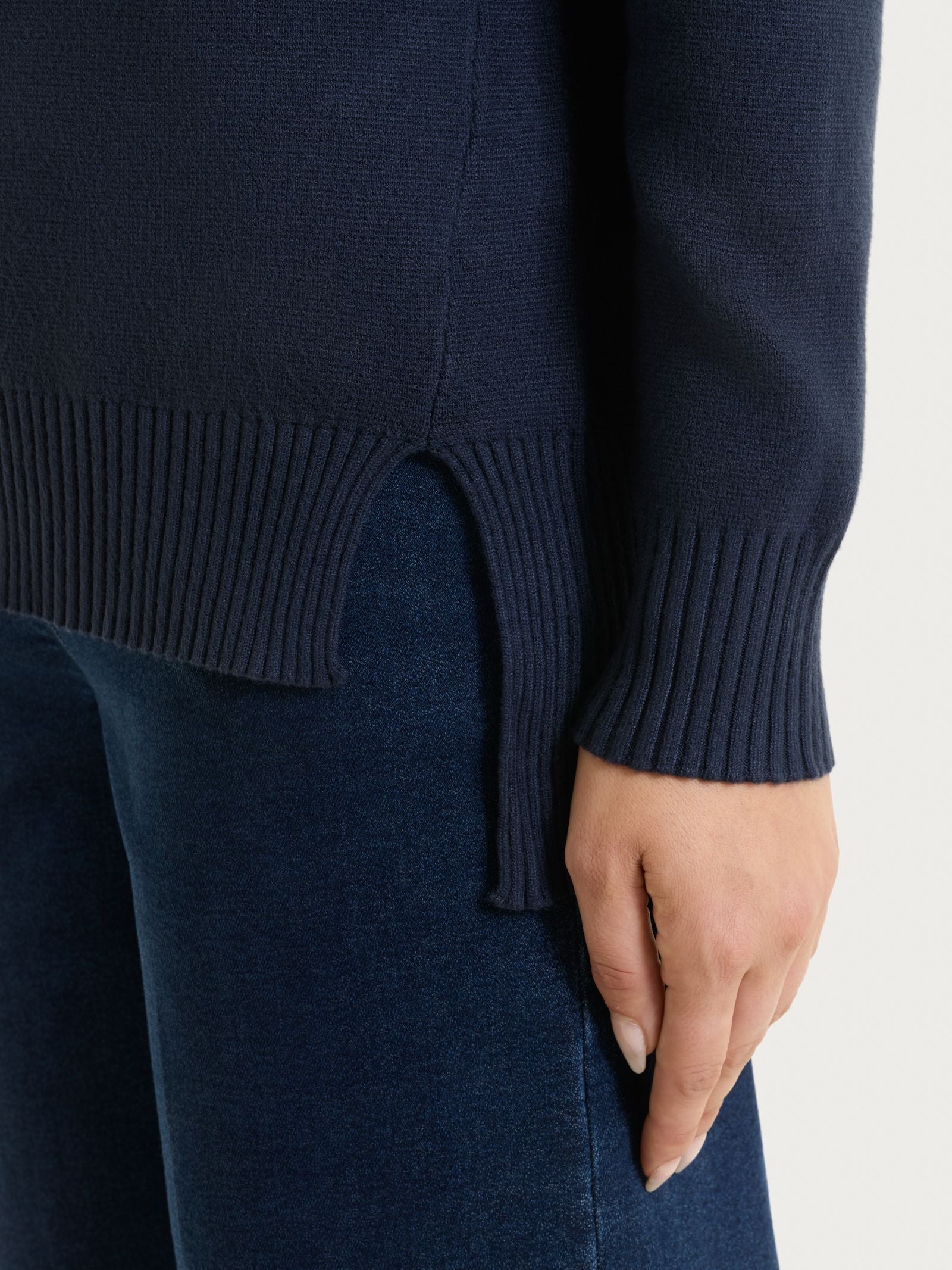 Ragno Super Soft Maglia Collo Alto Bleu boxy