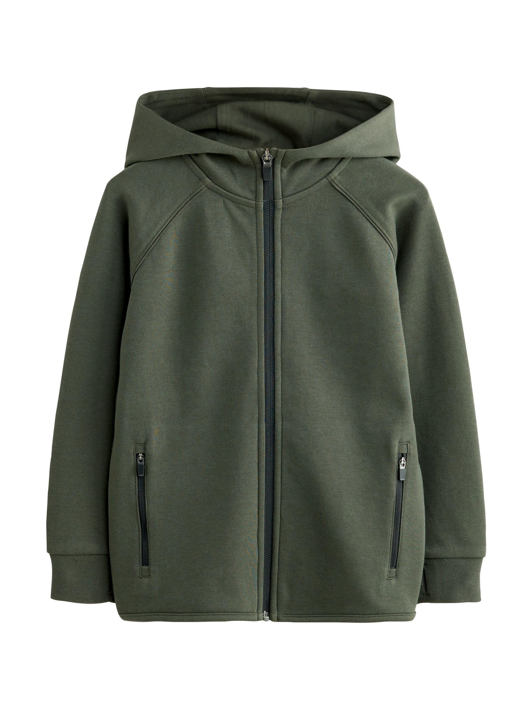Next Felpa Bambino Zip Cappuccio Tecnica Misto Cotone