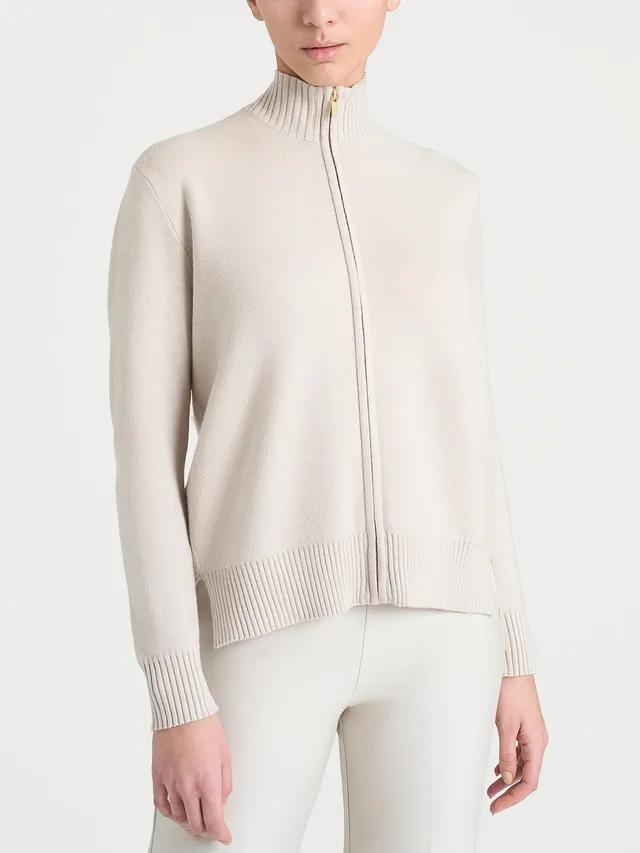 Ragno Cardigan Donna Zip Champignon in Misto Viscosa