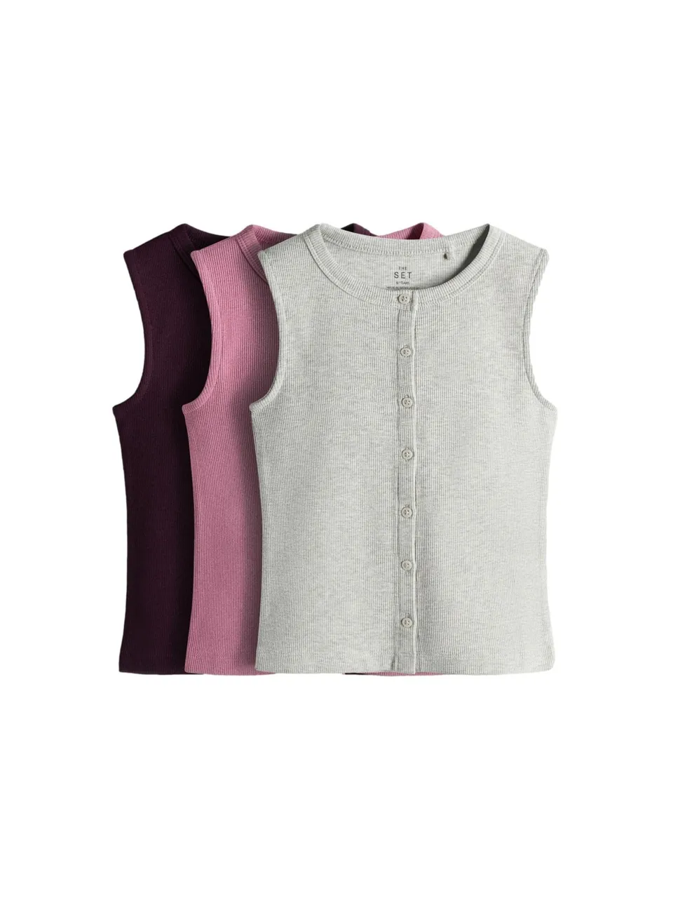 Next The Set canotta bambina 3 pezzi coste bottoni
