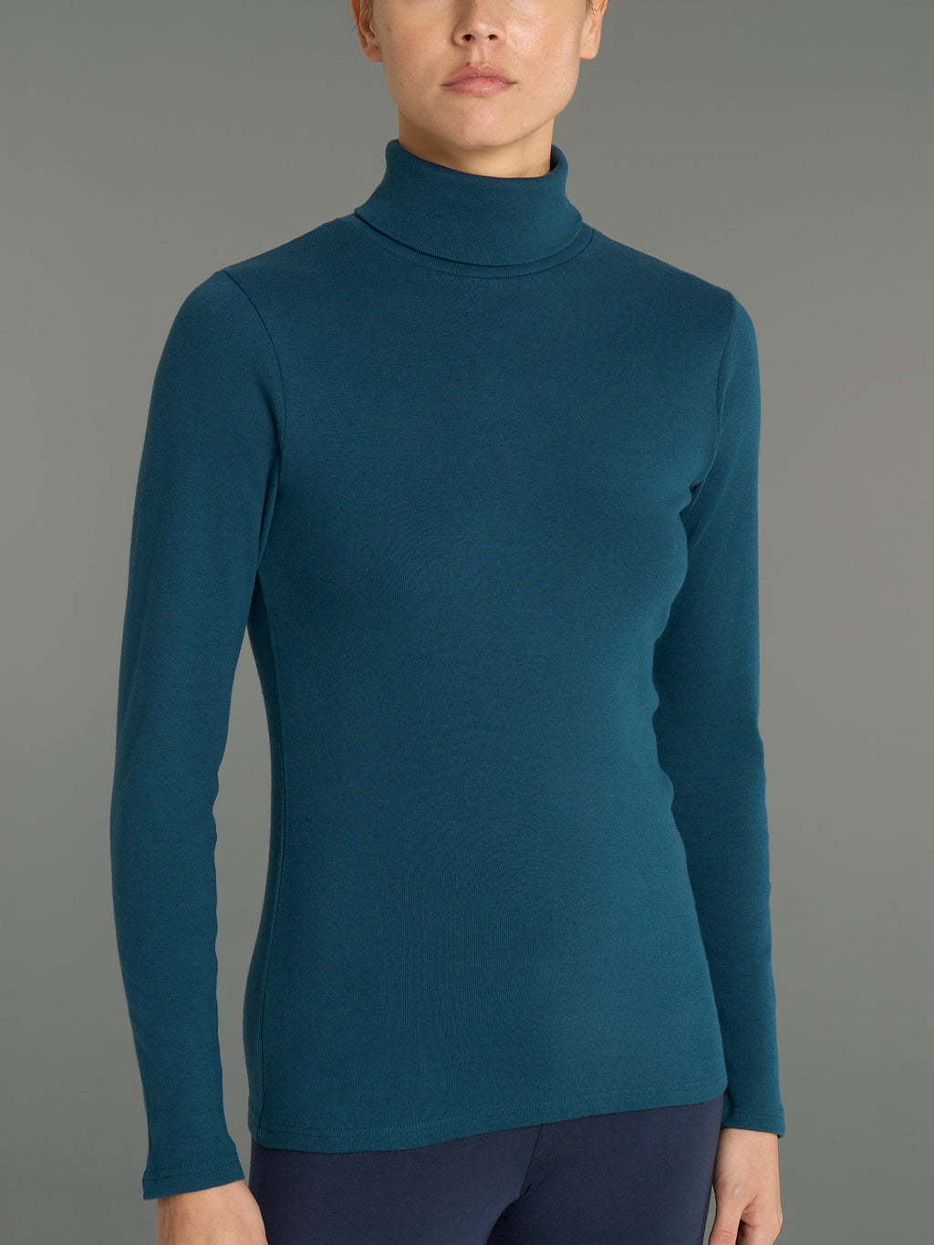 Ragno Thermo Cotton Dolcevita Donna Verde Cotone Caldo