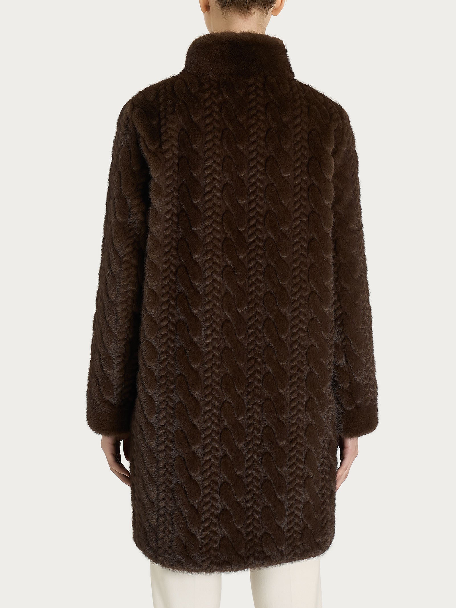 Ragno Vegan Fur Cappotto double-face chocolate torte caldo