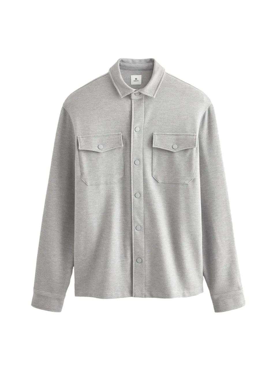 Next giacca camicia uomo twill jersey bottoni L