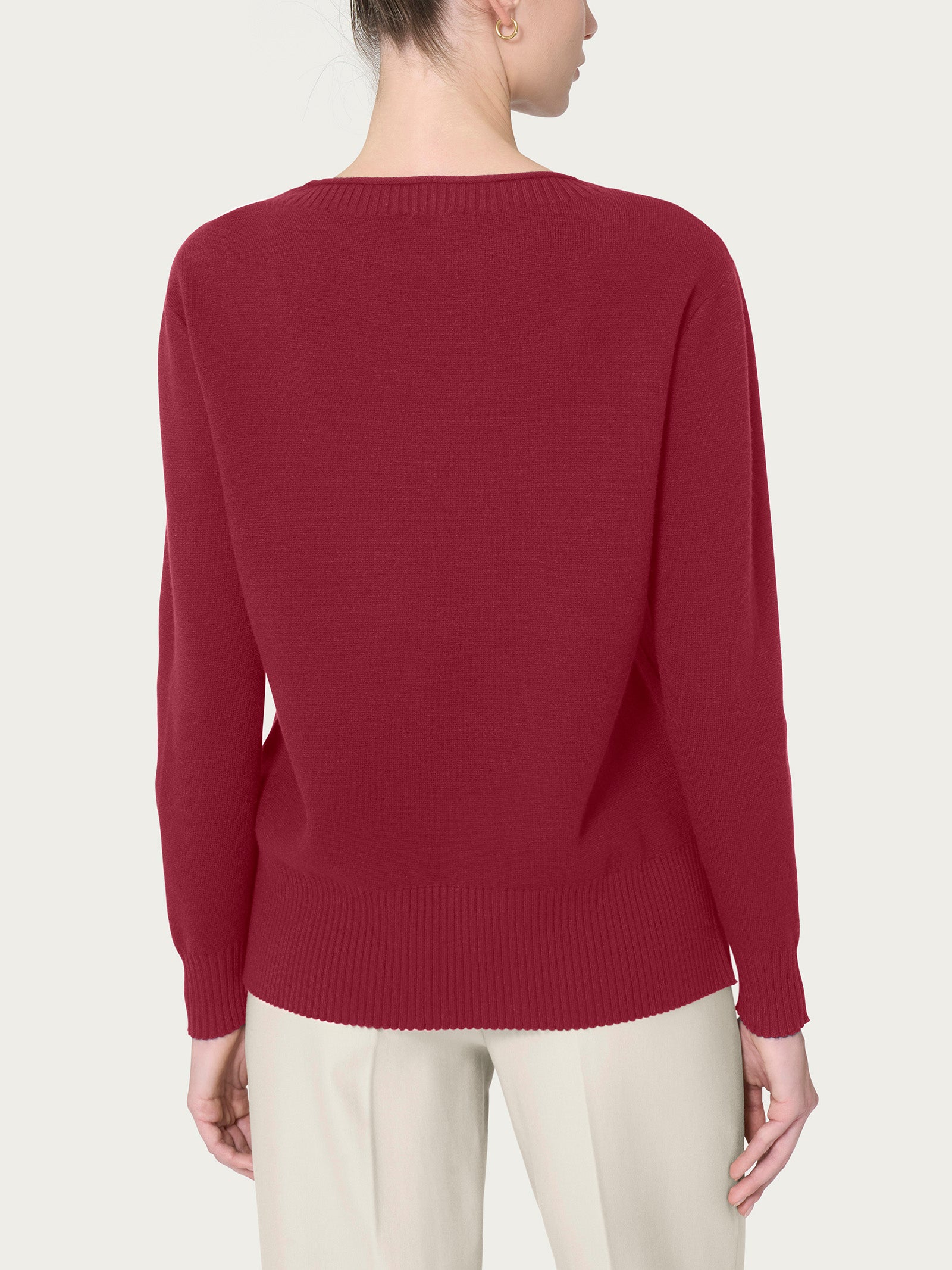 Ragno Super Soft Maglia Girocollo Tibetan Red viscosa calda