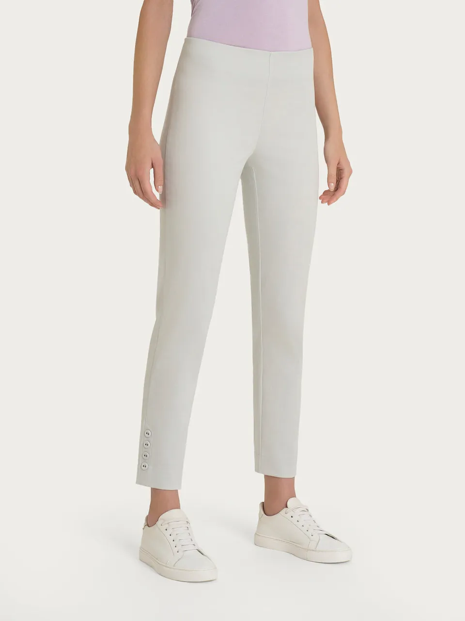 Ragno Satin Power Capri Skinny Blu con Bottoni