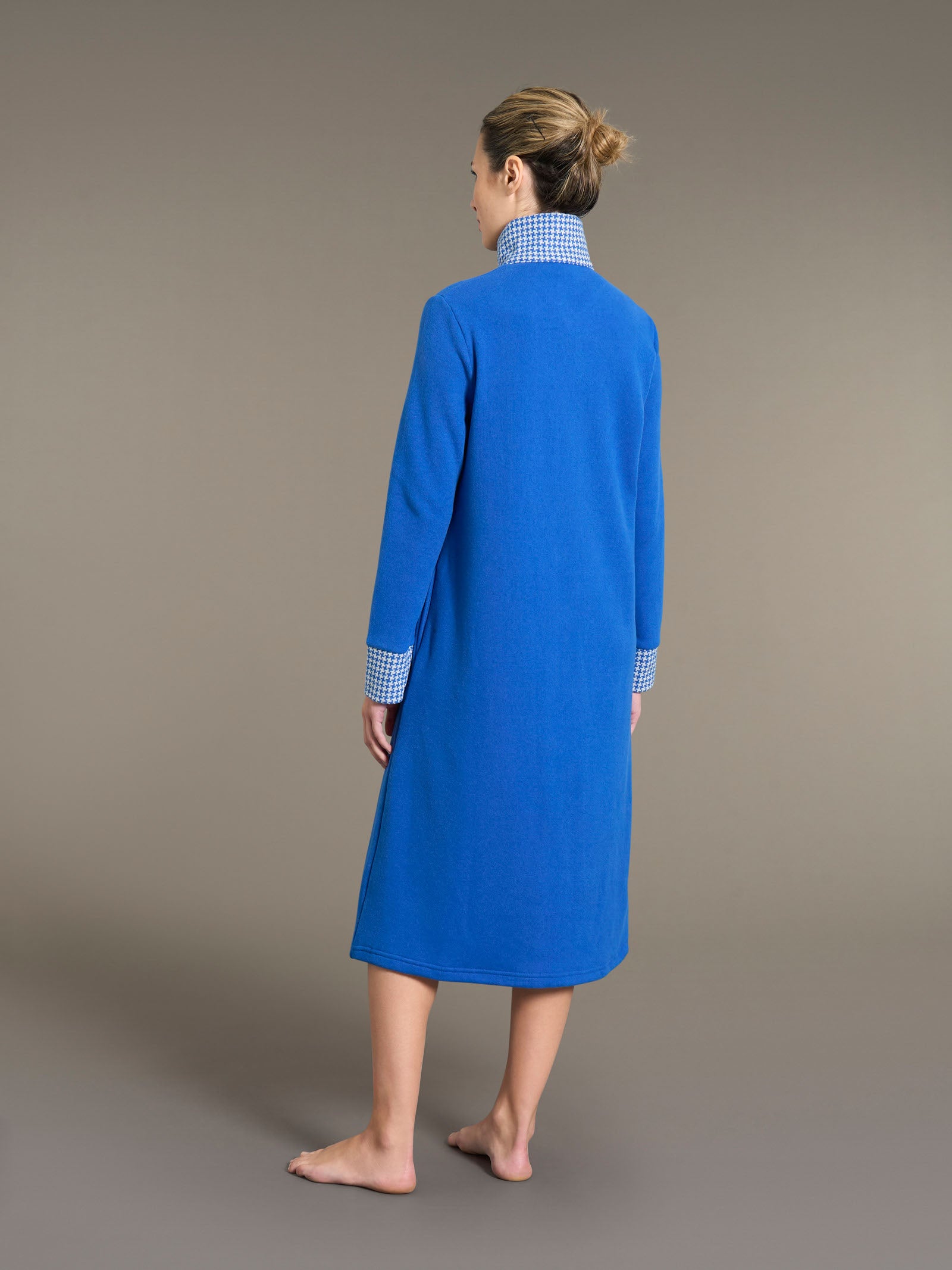 Ragno Vestaglia Lunga Aperta Cotton Eco Pile Fant. Bluette