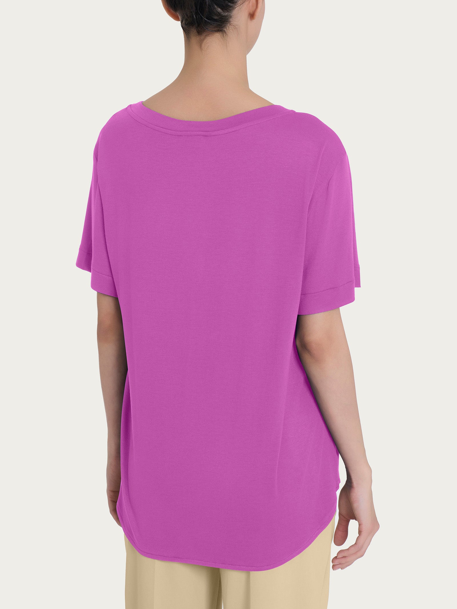 Ragno Viscosa Summer Maglietta Barchetta Cattleya Orchid Viscosa